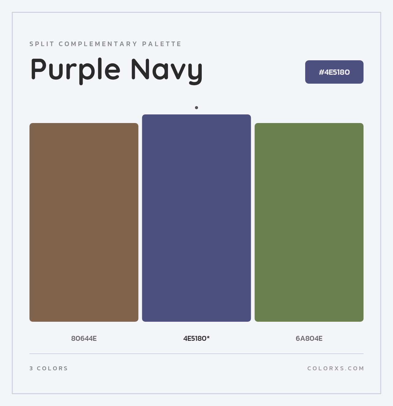 Purple Navy - Split-Complementary Color Palette