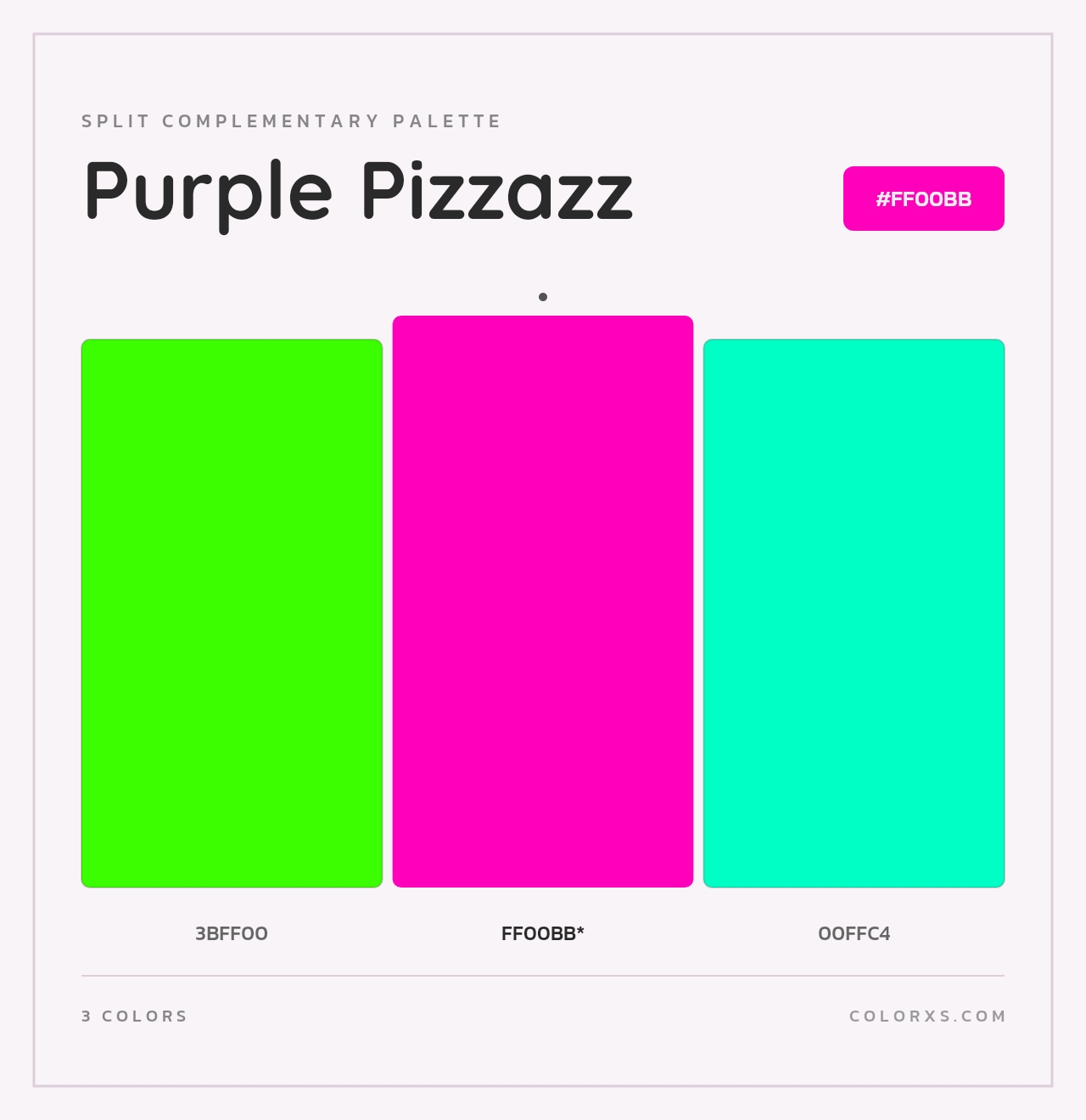 Purple Pizzazz - Split-Complementary Color Palette