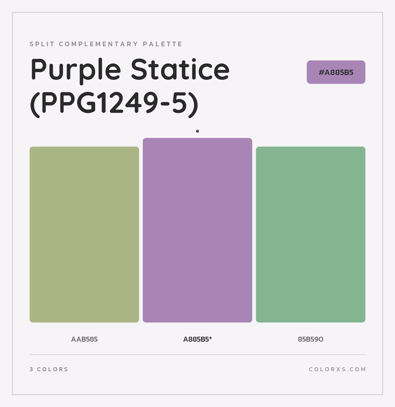 Purple Statice (PPG1249-5) - Split-Complementary Color Palette