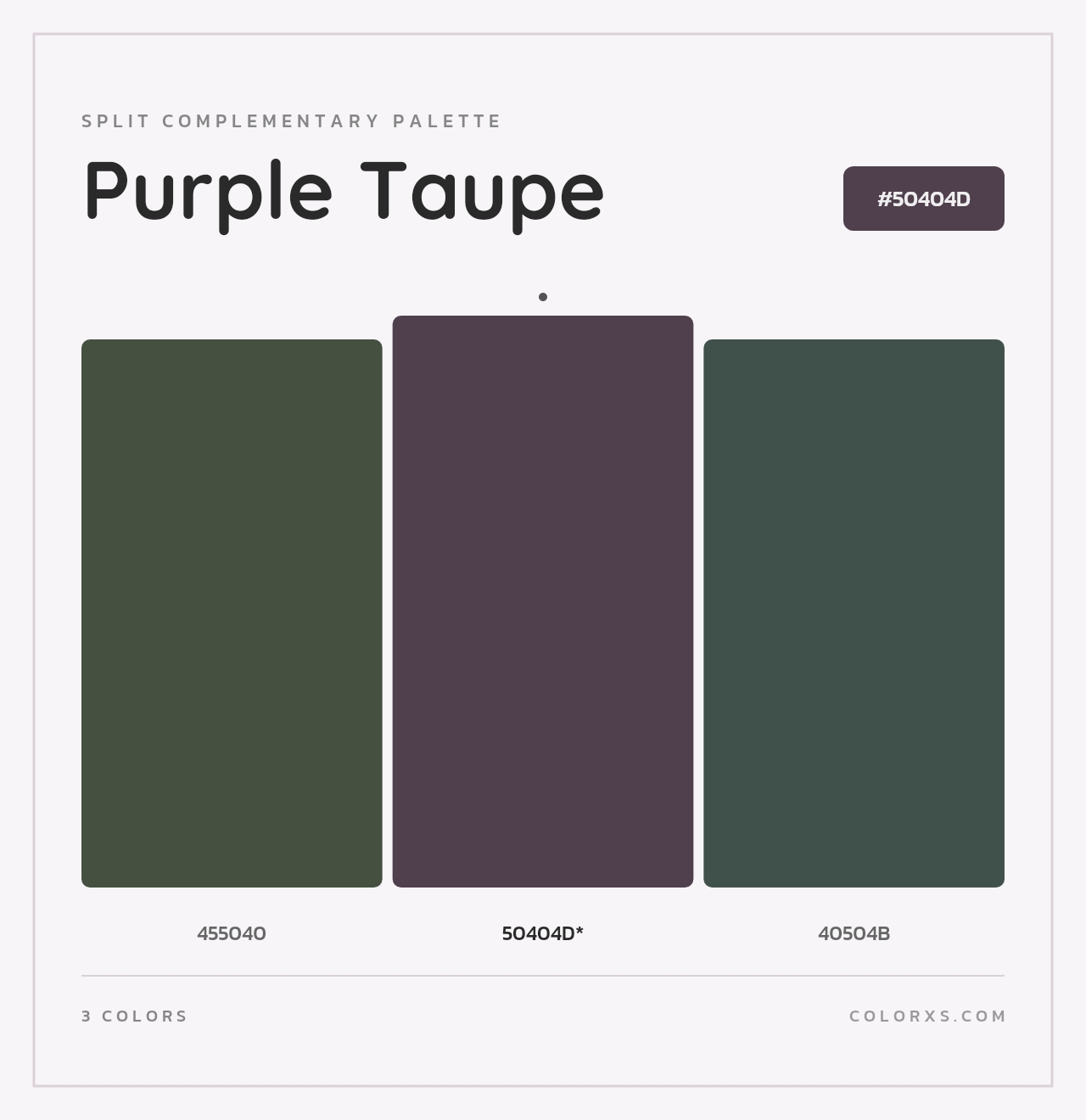 Purple Taupe - Split-Complementary Color Palette