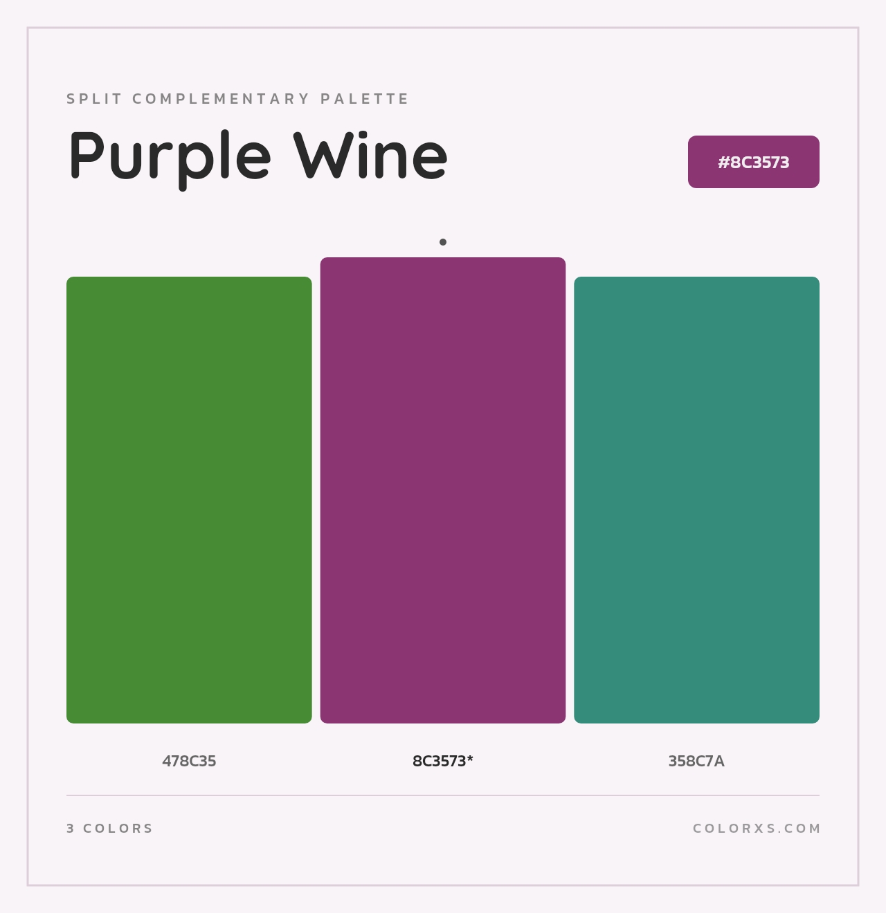 Purple Wine - Split-Complementary Color Palette