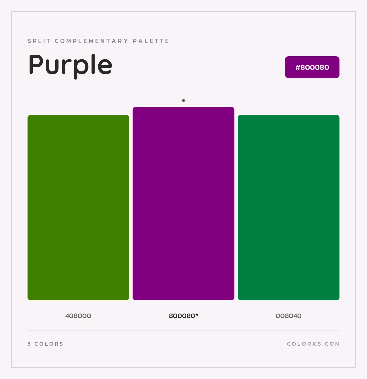 Purple - Split-Complementary Color Palette