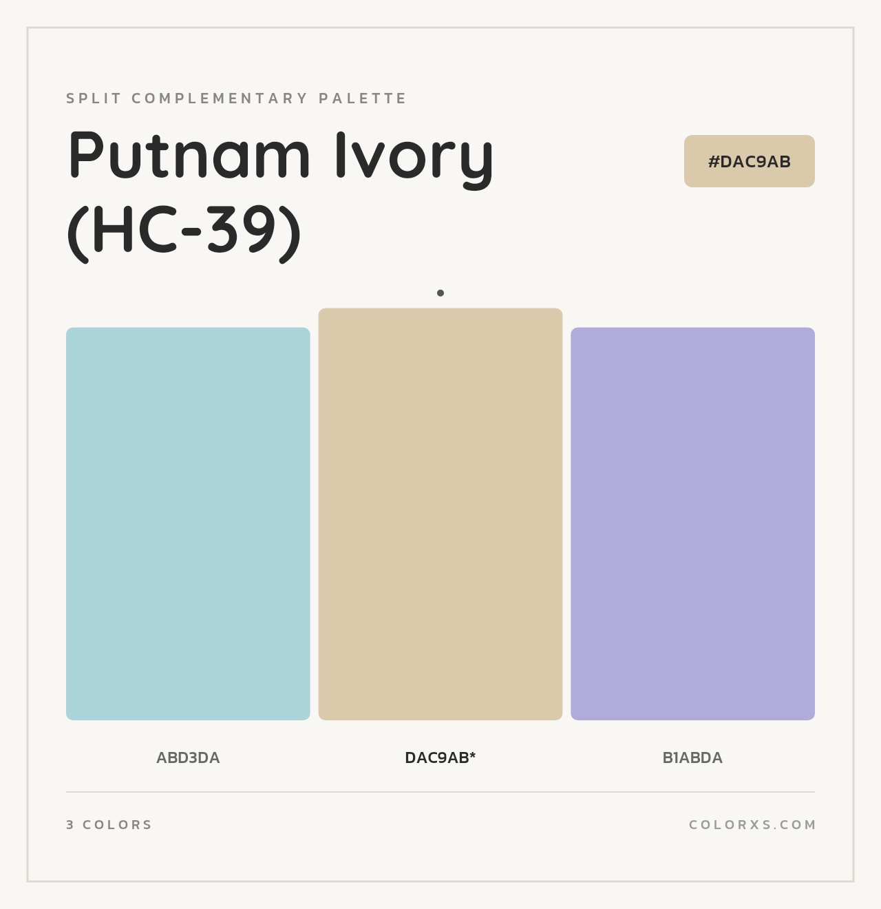 Putnam Ivory (HC-39) - Split-Complementary Color Palette