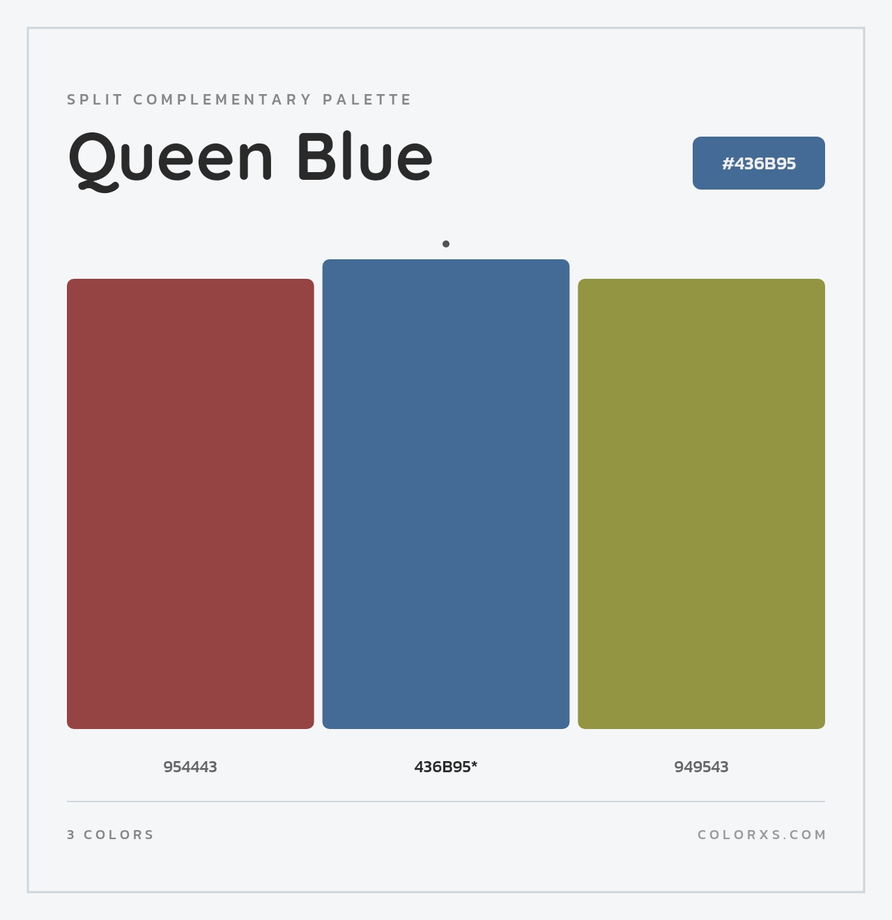 Queen Blue - Split-Complementary Color Palette
