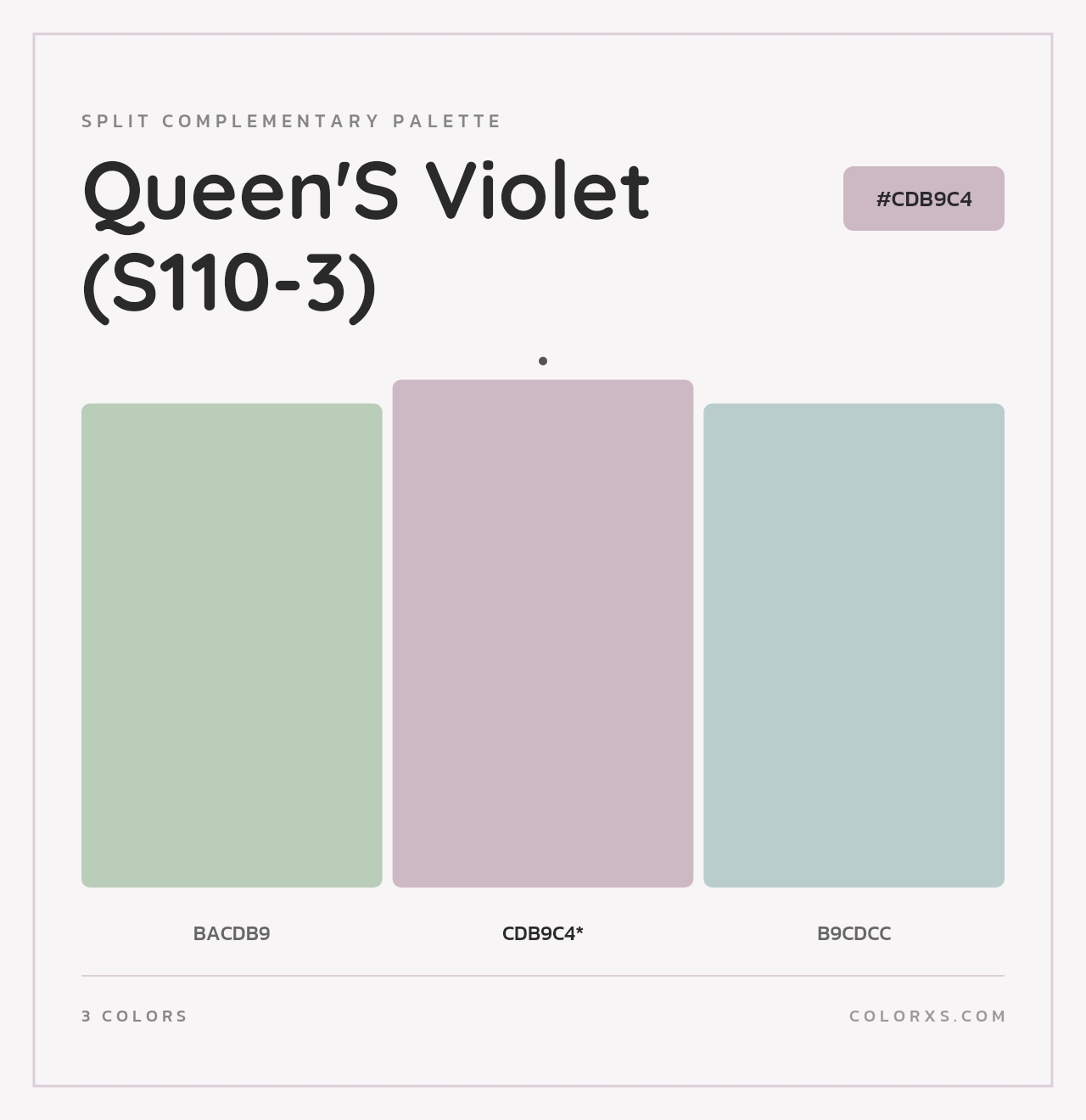 Queen'S Violet (S110-3) - Split-Complementary Color Palette