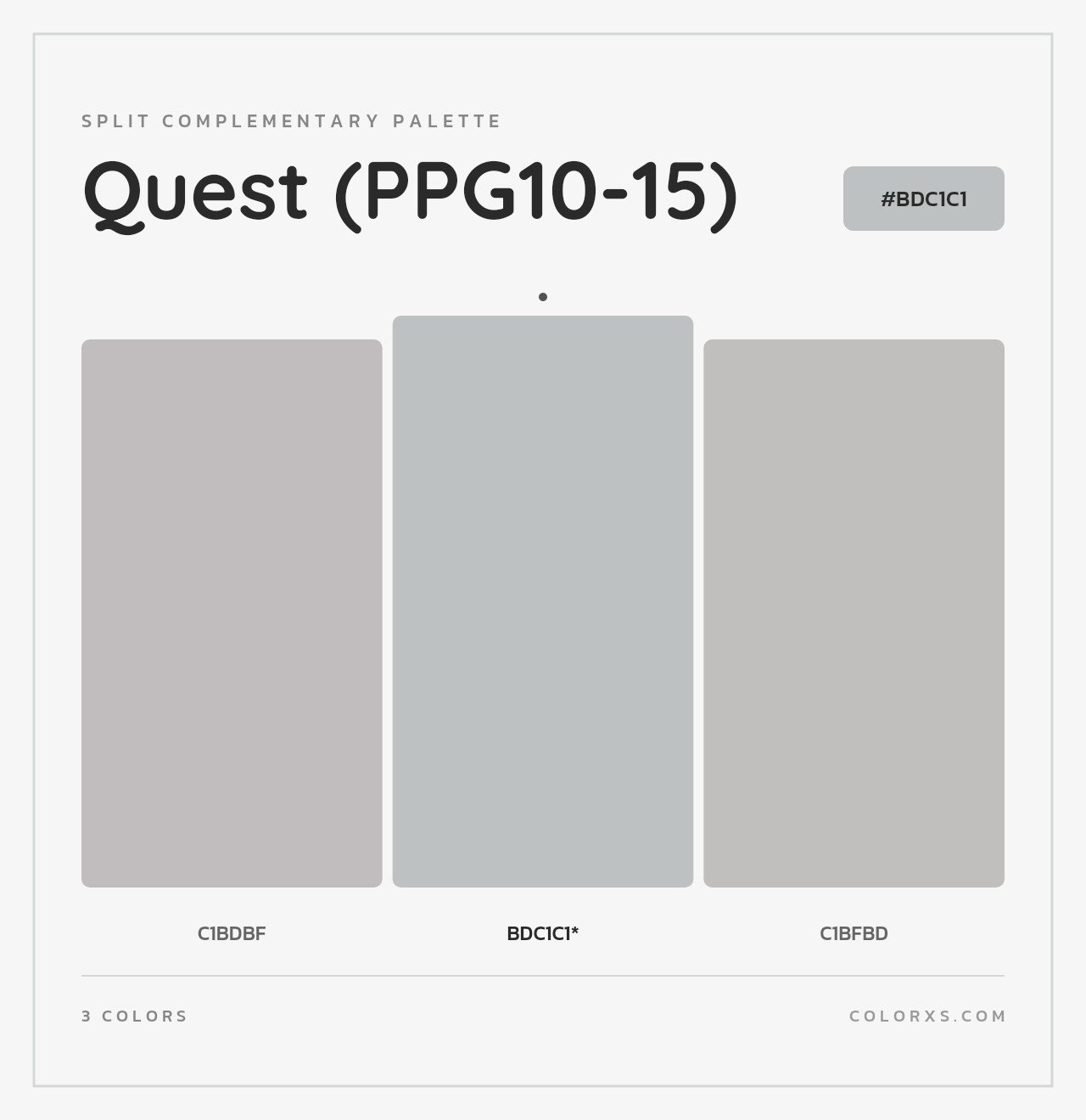 Quest (PPG10-15) - Split-Complementary Color Palette