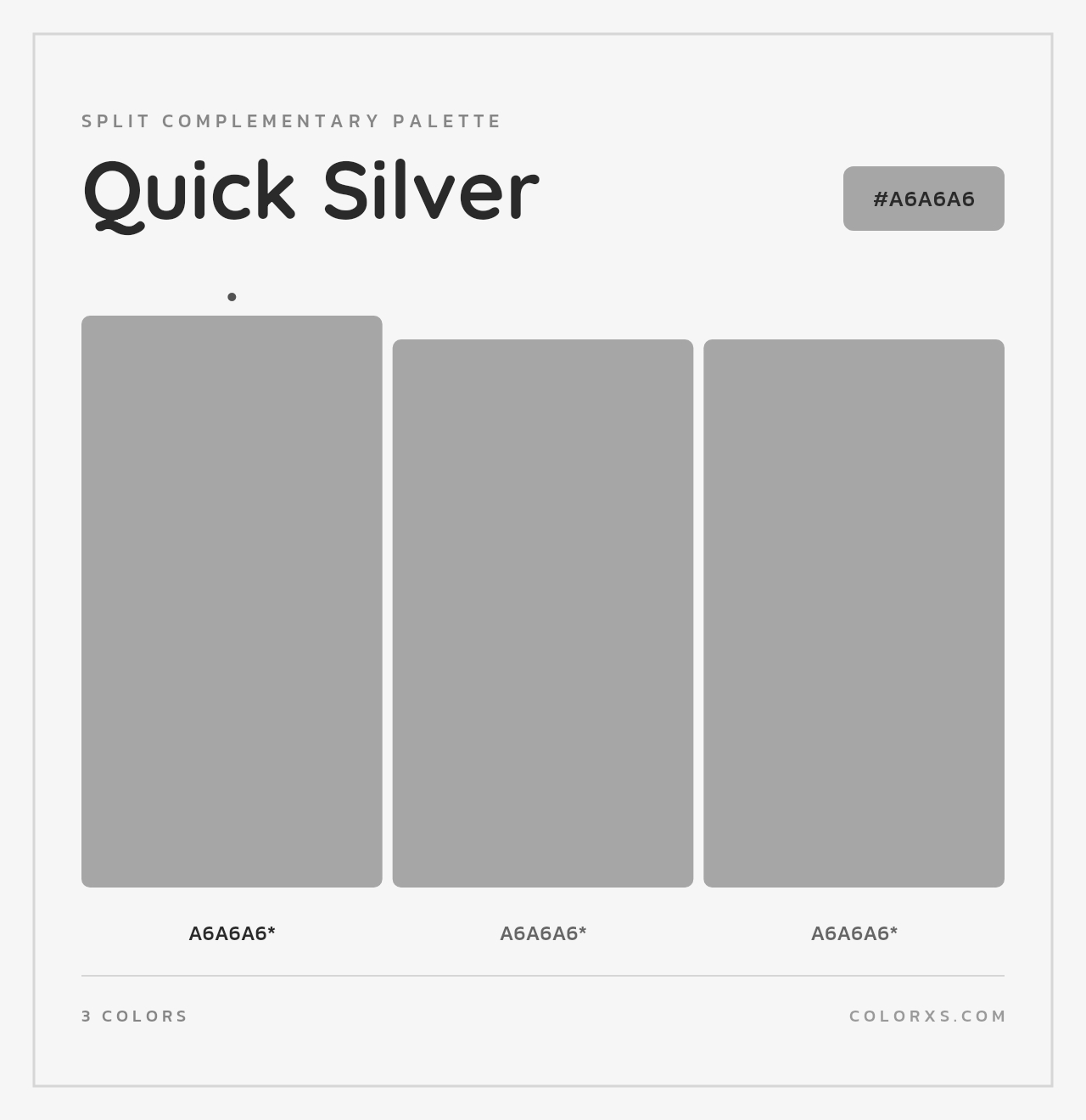 Quick Silver - Split-Complementary Color Palette