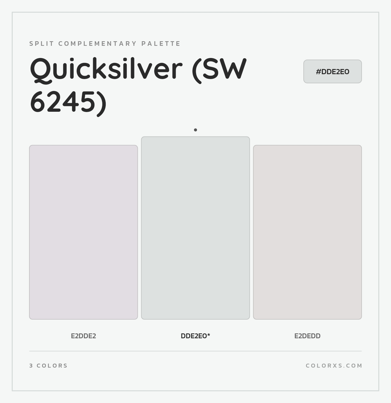 Quicksilver (SW 6245) - Split-Complementary Color Palette