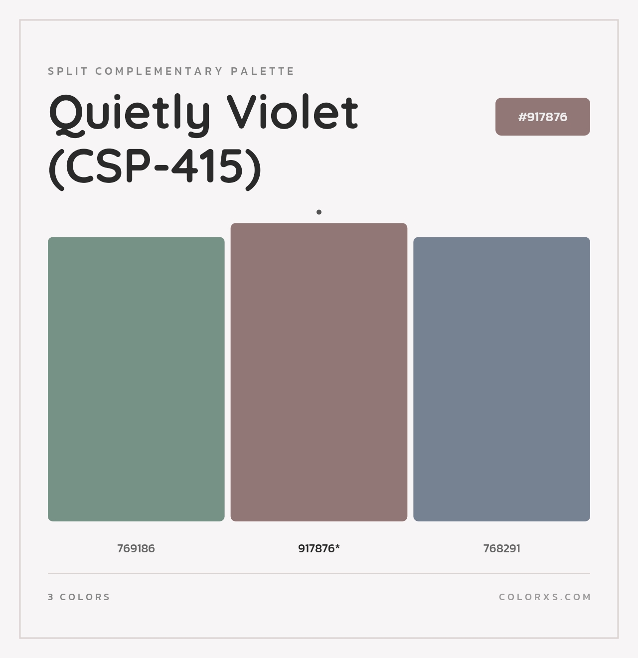 Quietly Violet (CSP-415) - Split-Complementary Color Palette