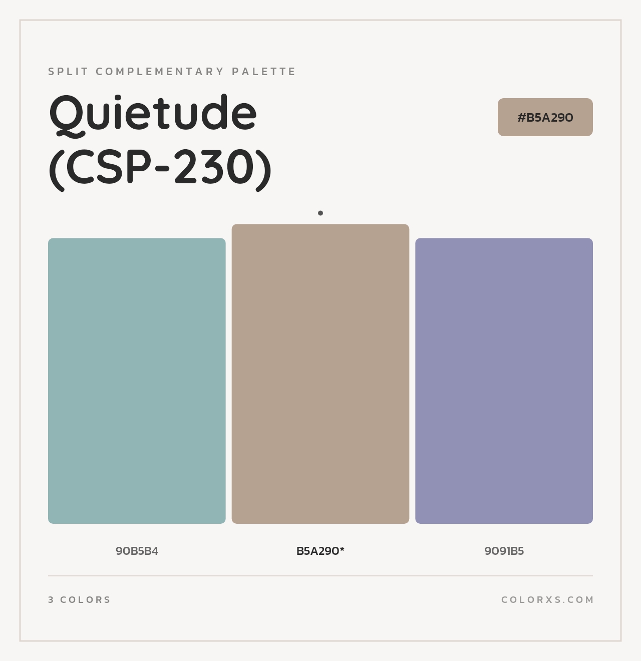Quietude (CSP-230) - Split-Complementary Color Palette