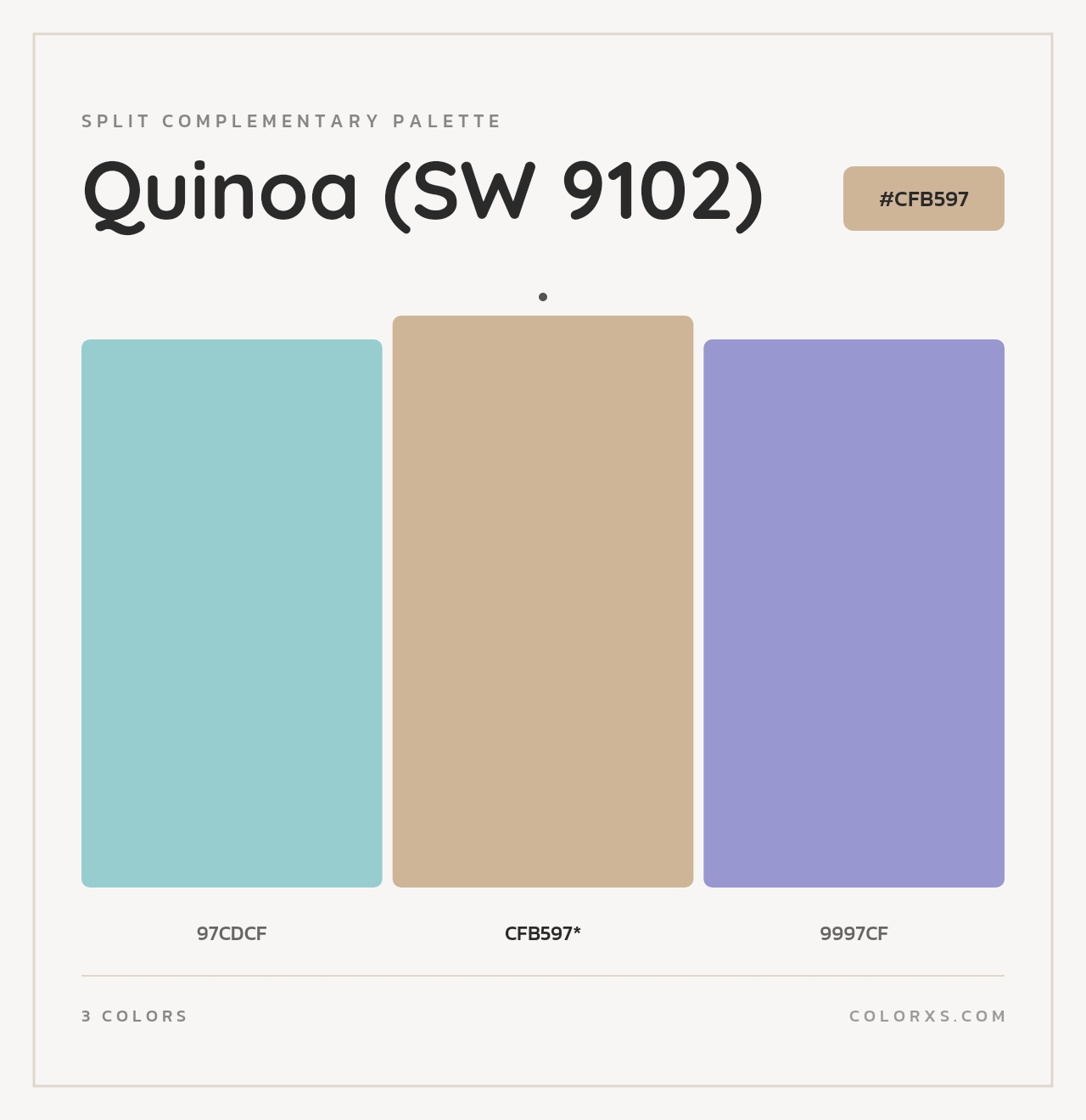 Quinoa (SW 9102) - Split-Complementary Color Palette