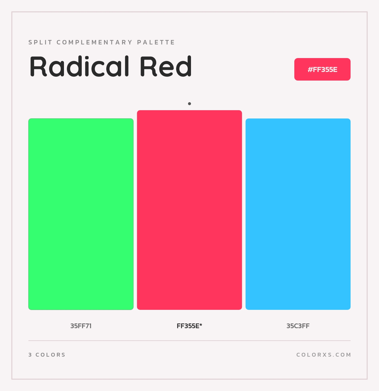 Radical Red - Split-Complementary Color Palette