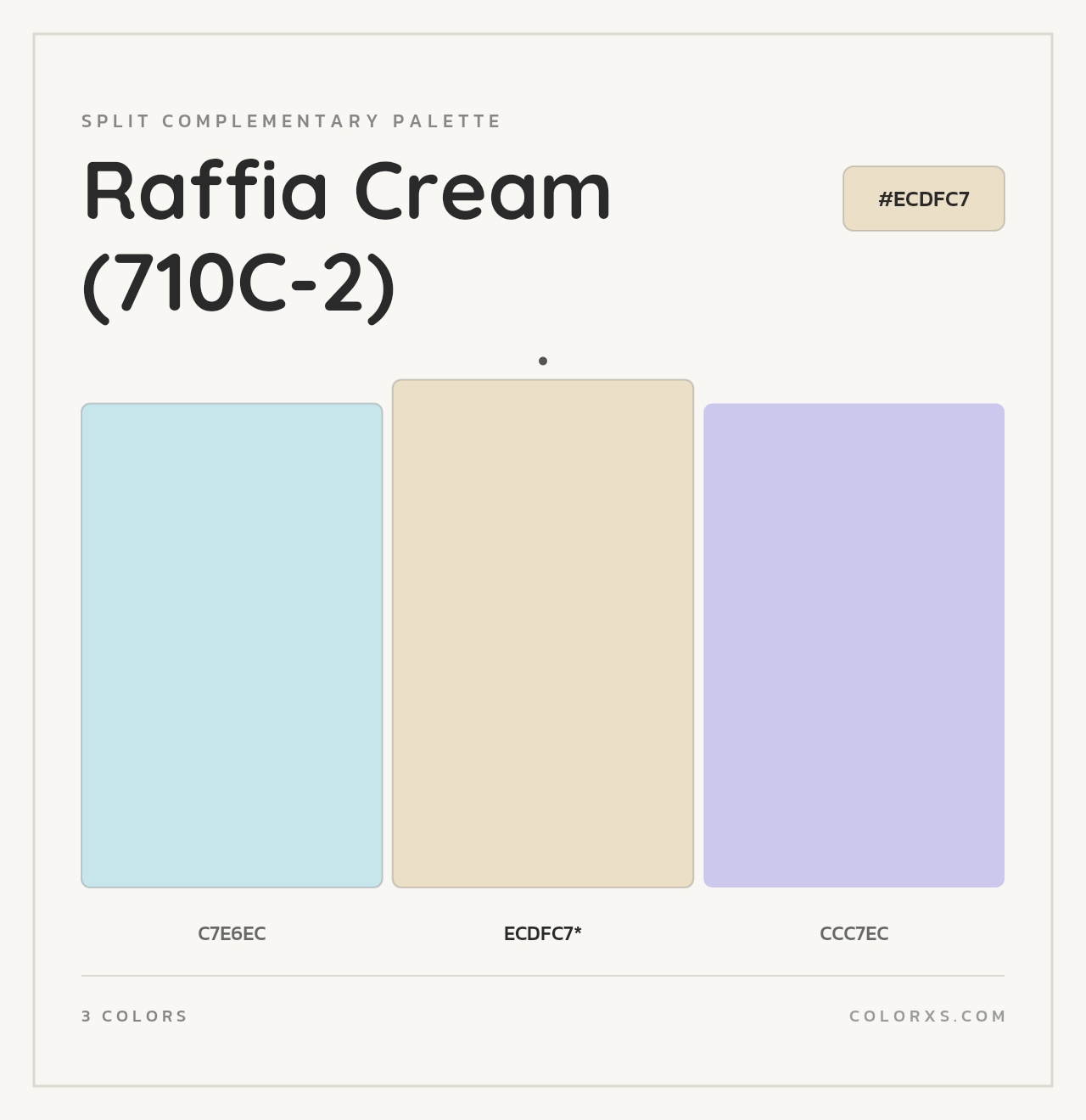 Raffia Cream (710C-2) - Split-Complementary Color Palette