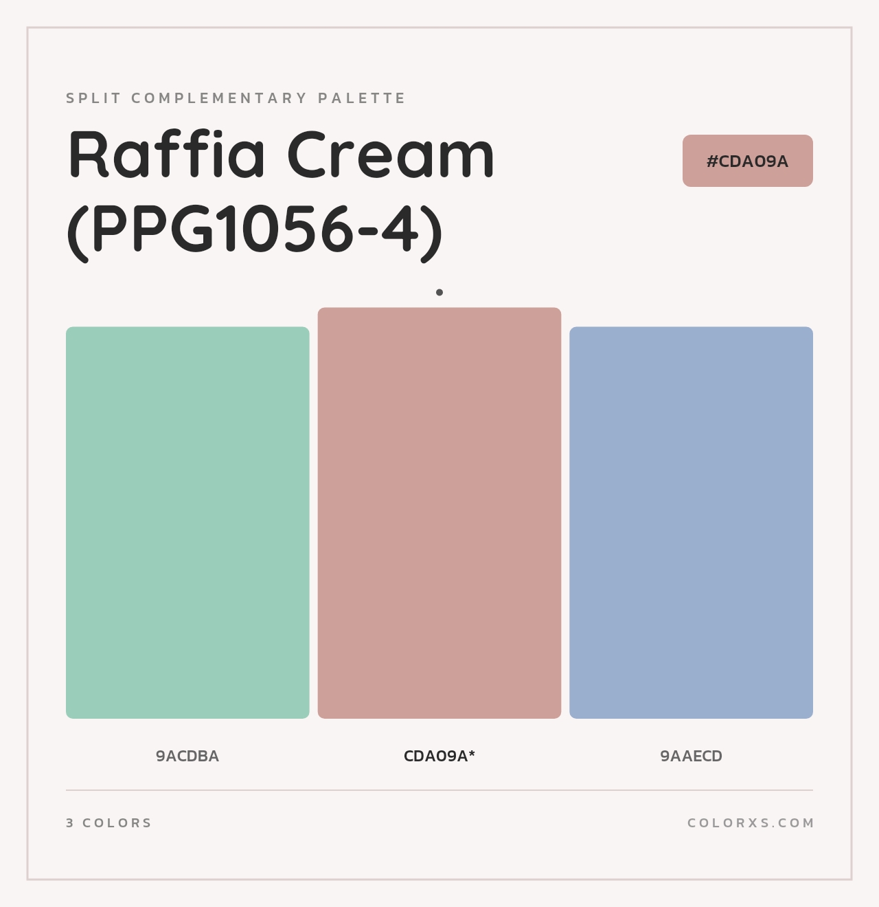 Raffia Cream (PPG1056-4) - Split-Complementary Color Palette
