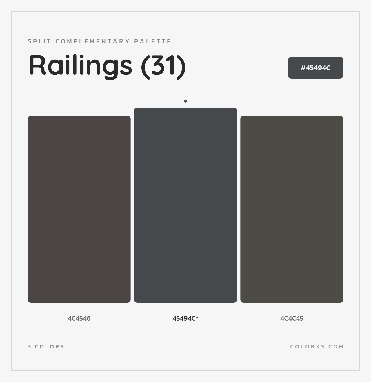 Railings (31) - Split-Complementary Color Palette