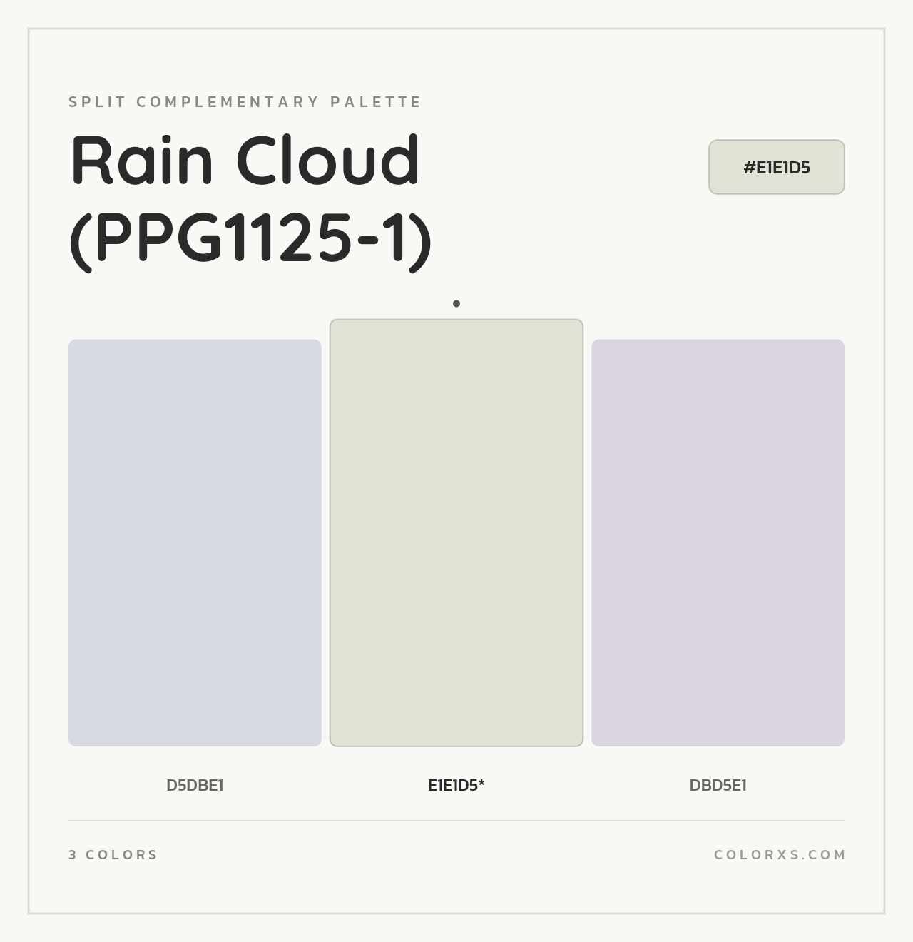 Rain Cloud (PPG1125-1) - Split-Complementary Color Palette