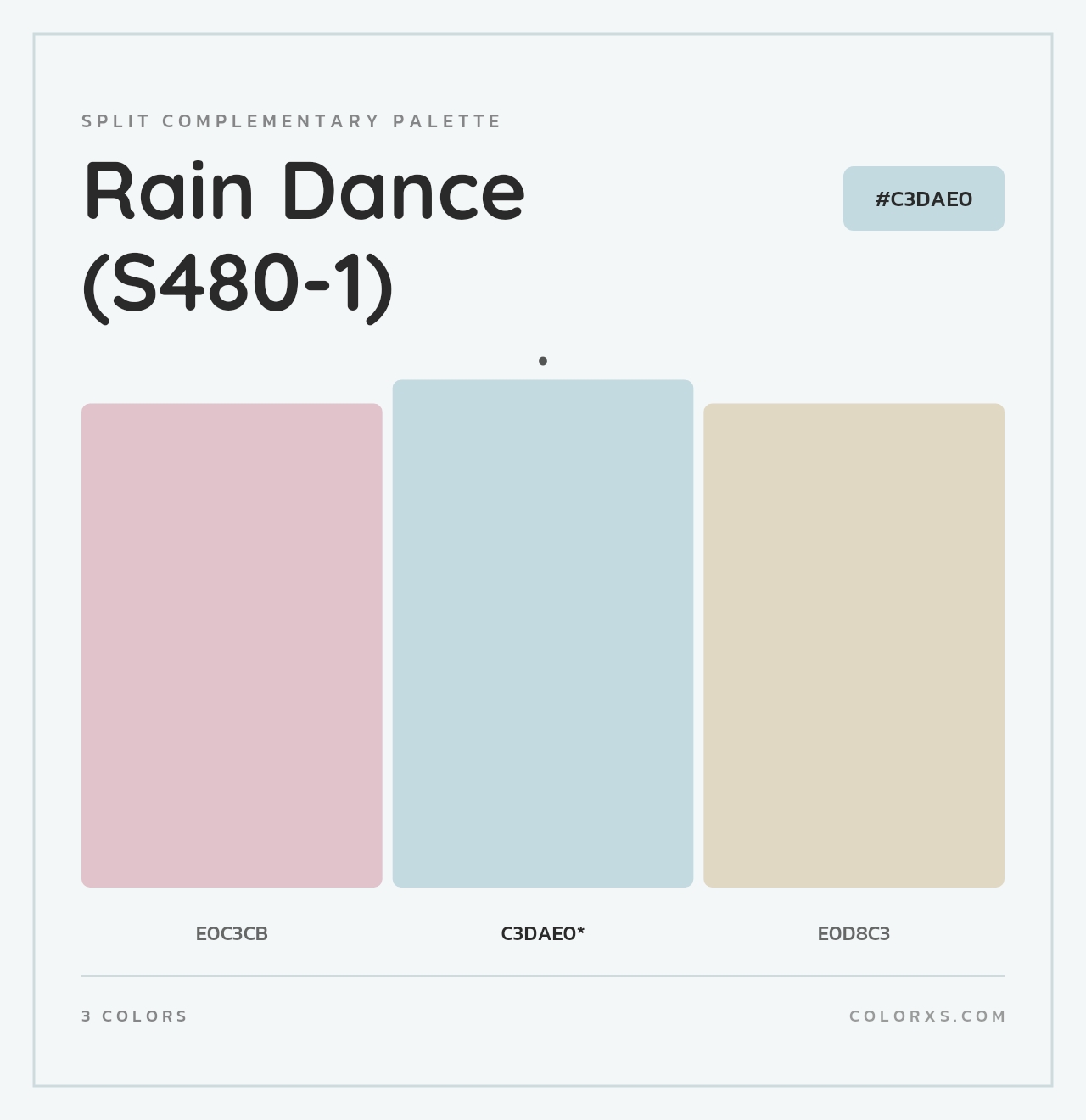 Rain Dance (S480-1) - Split-Complementary Color Palette