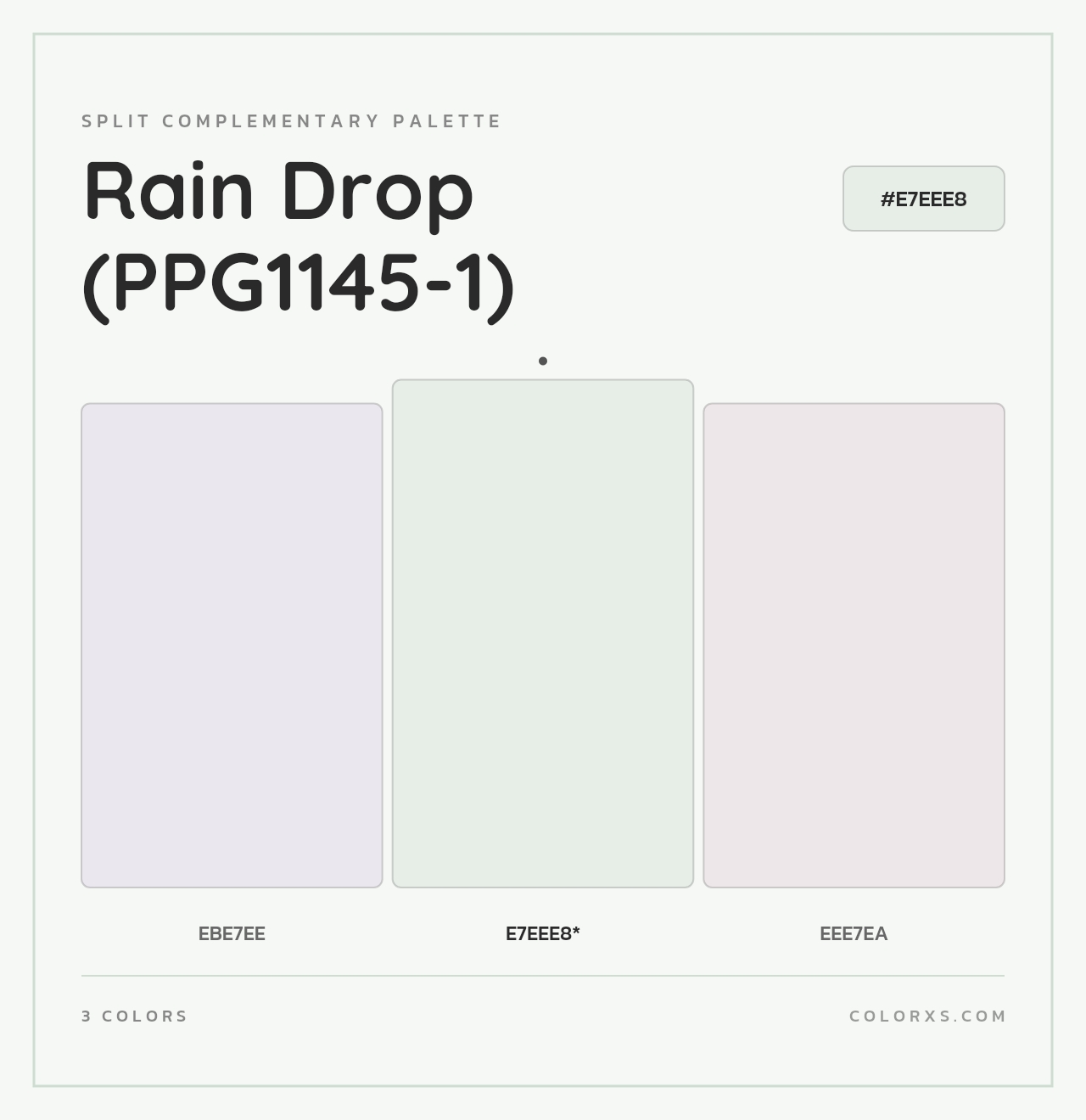 Rain Drop (PPG1145-1) - Split-Complementary Color Palette