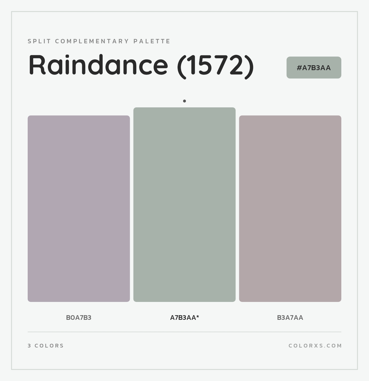 Raindance (1572) - Split-Complementary Color Palette