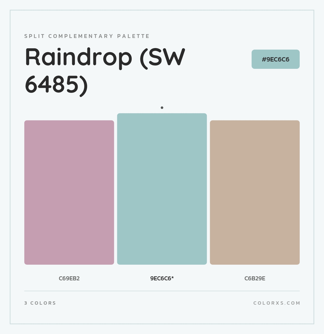 Raindrop (SW 6485) - Split-Complementary Color Palette