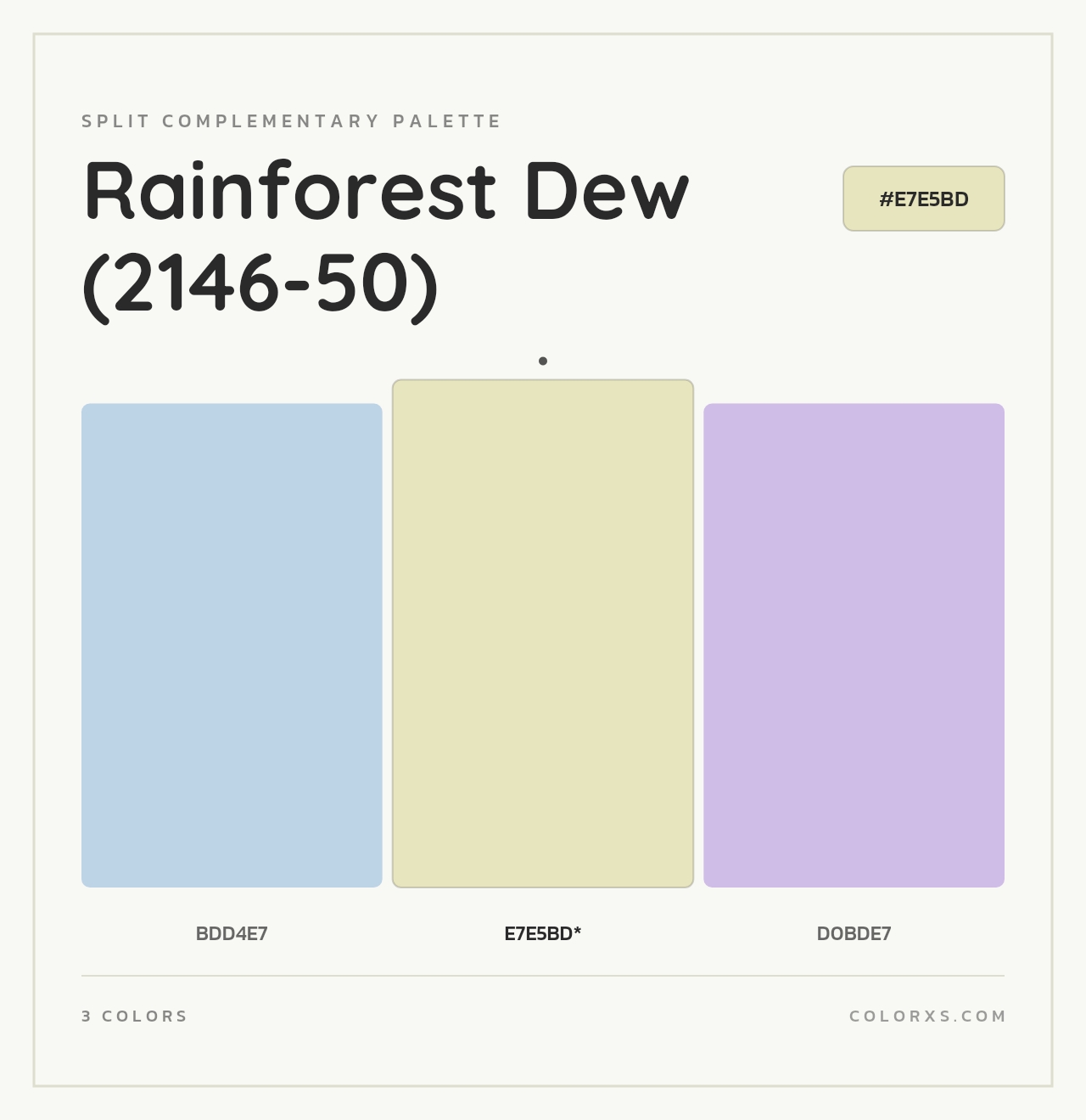 Rainforest Dew (2146-50) - Split-Complementary Color Palette