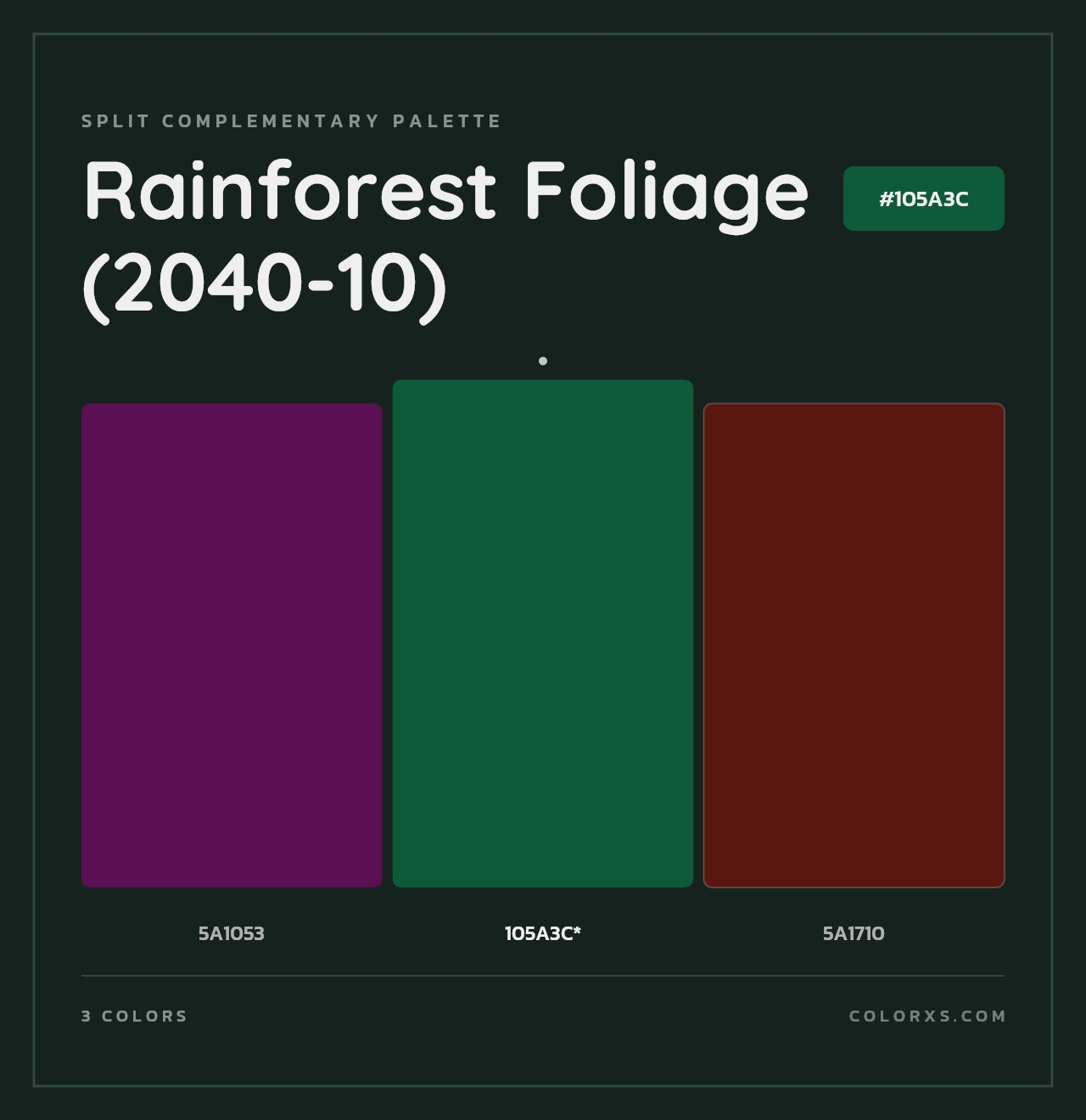 Rainforest Foliage (2040-10) - Split-Complementary Color Palette