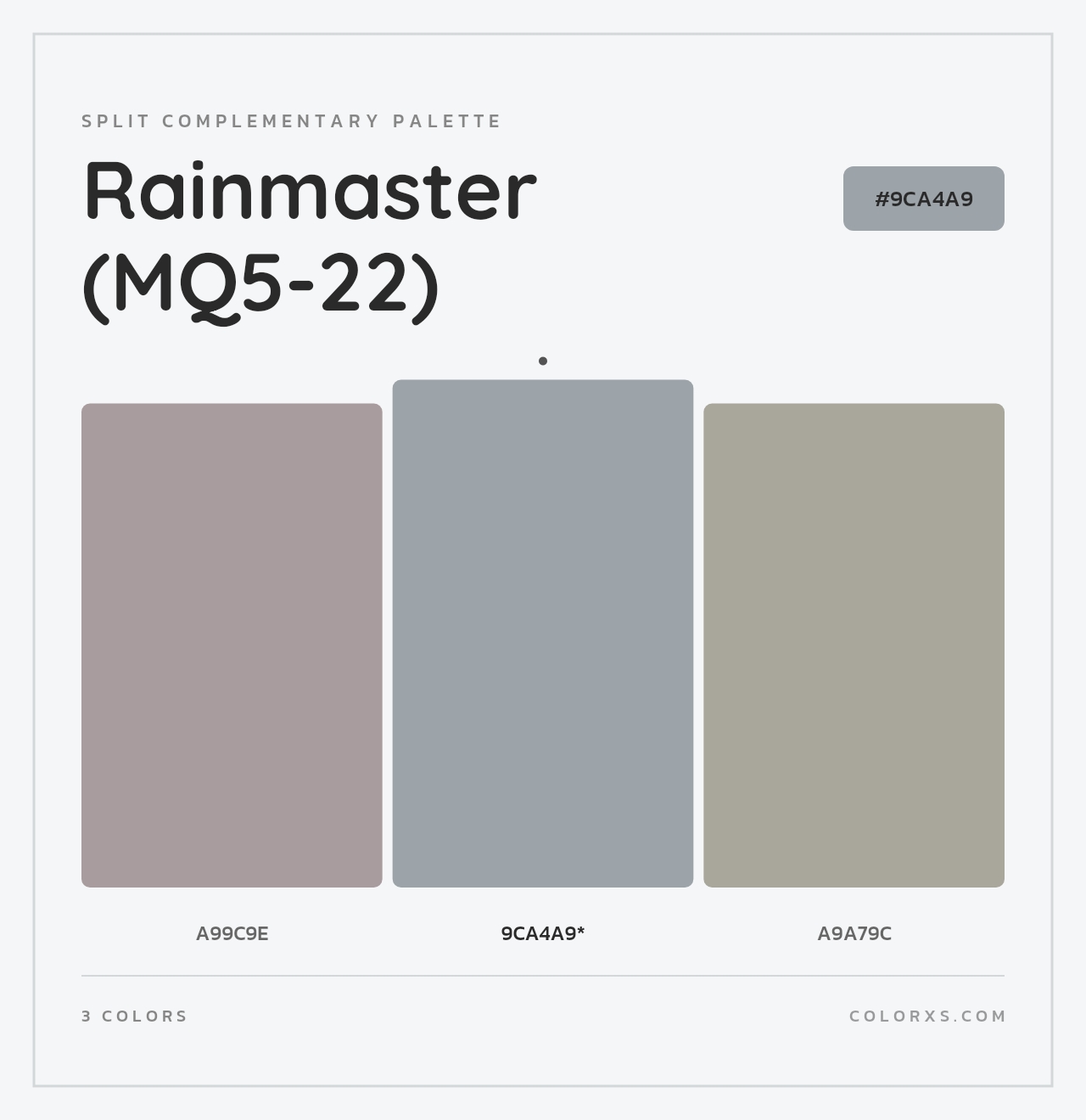 Rainmaster (MQ5-22) - Split-Complementary Color Palette