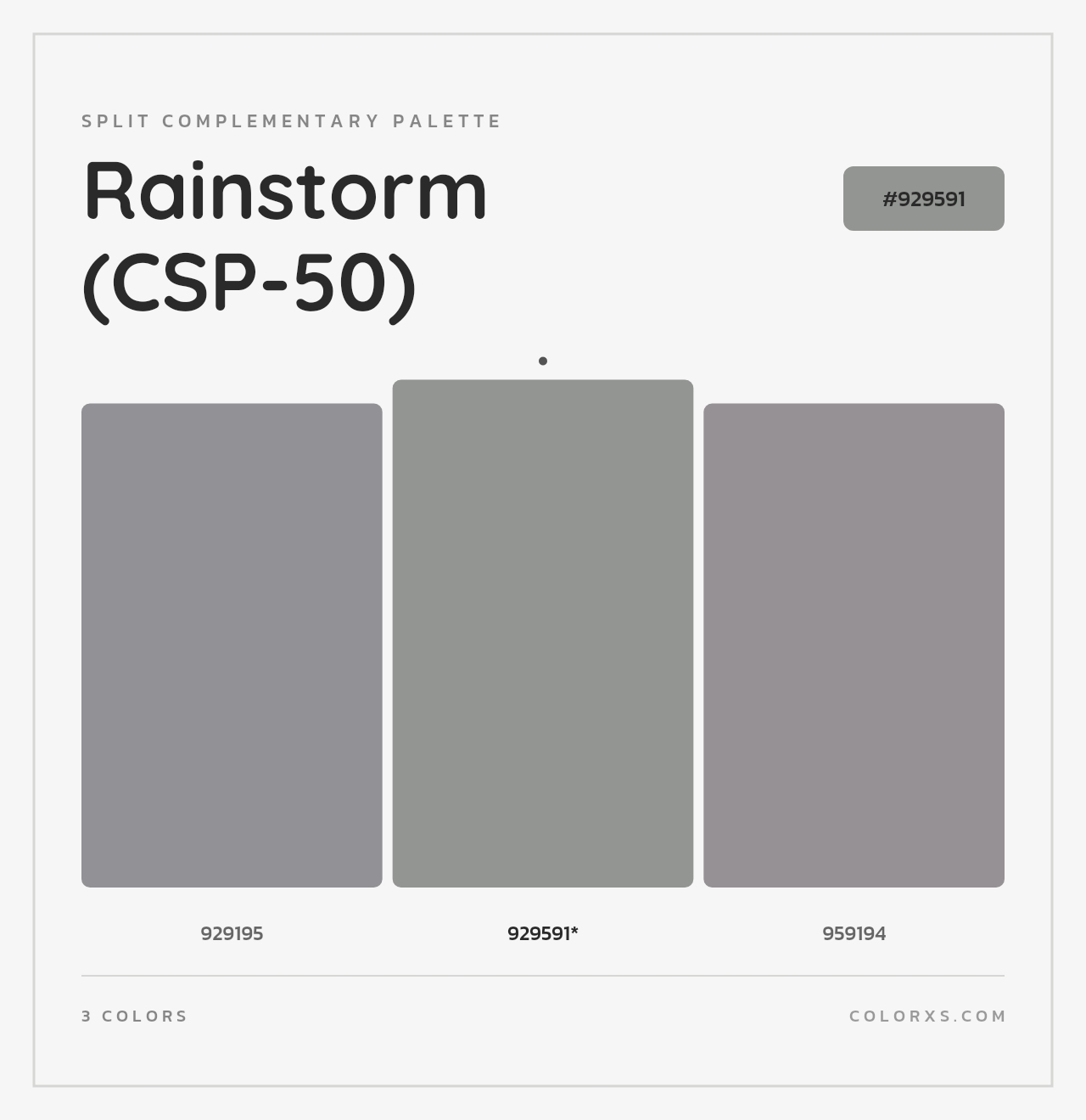 Rainstorm (CSP-50) - Split-Complementary Color Palette