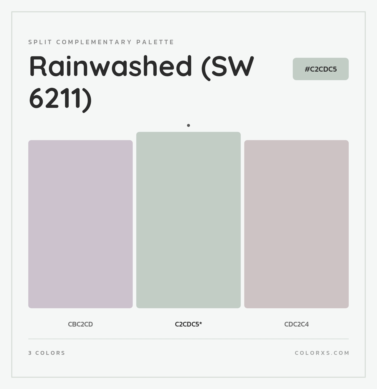 Rainwashed (SW 6211) - Split-Complementary Color Palette
