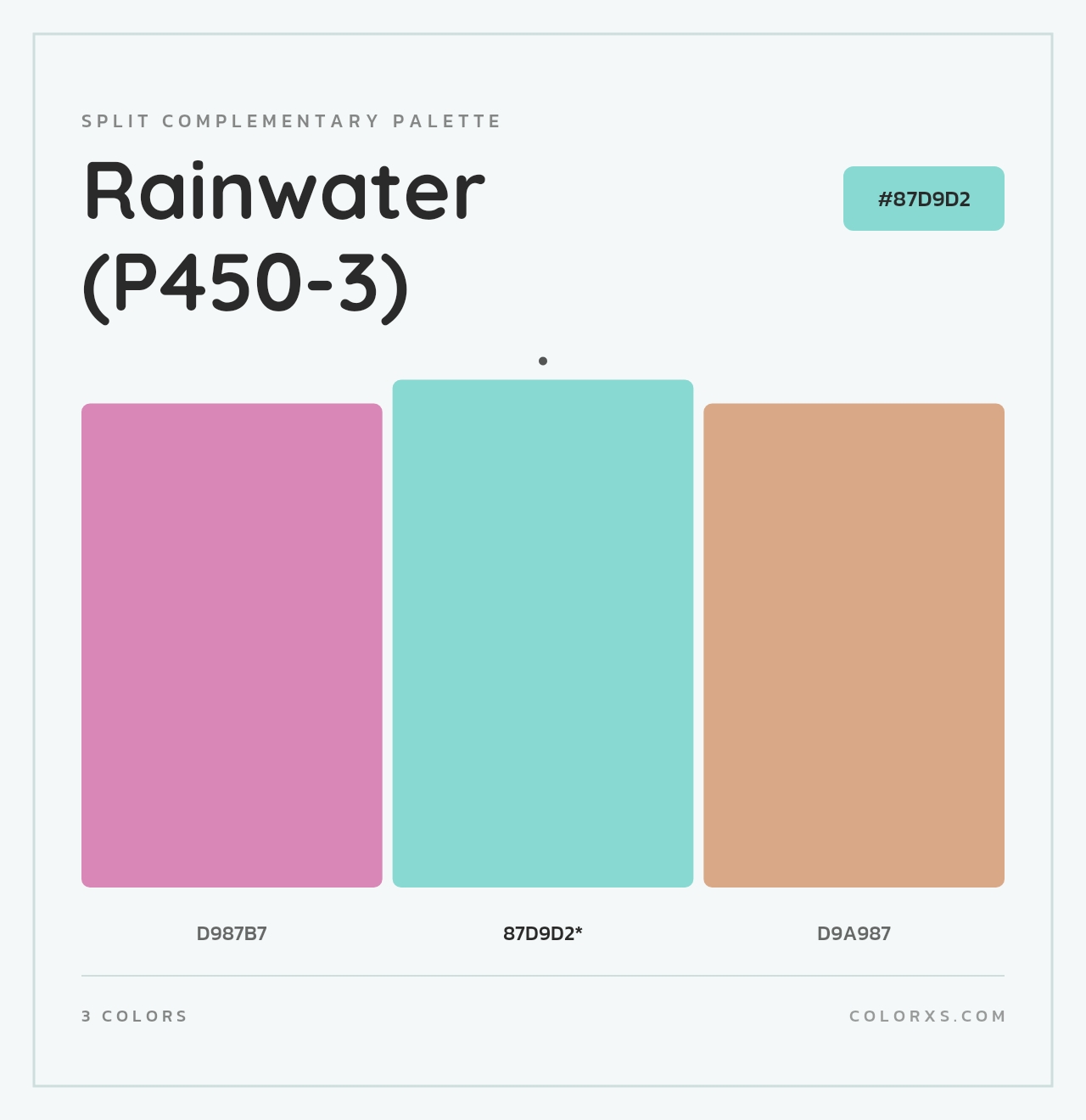 Rainwater (P450-3) - Split-Complementary Color Palette