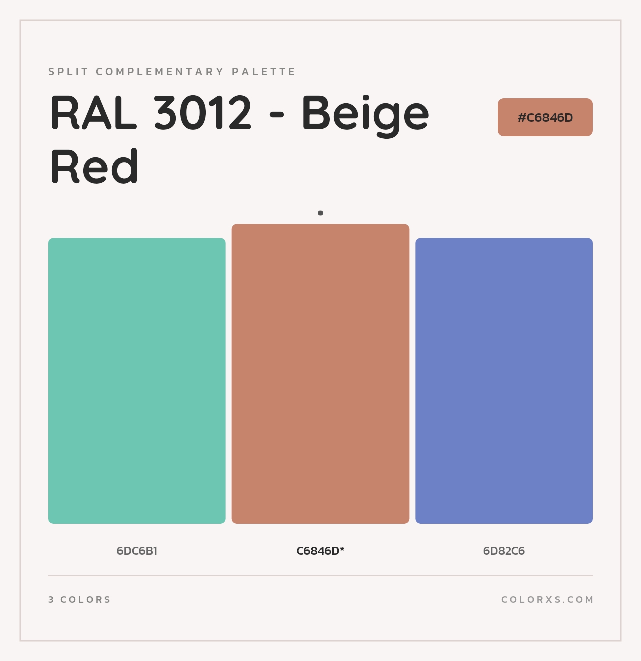 RAL 3012 - Beige Red - Split-Complementary Color Palette