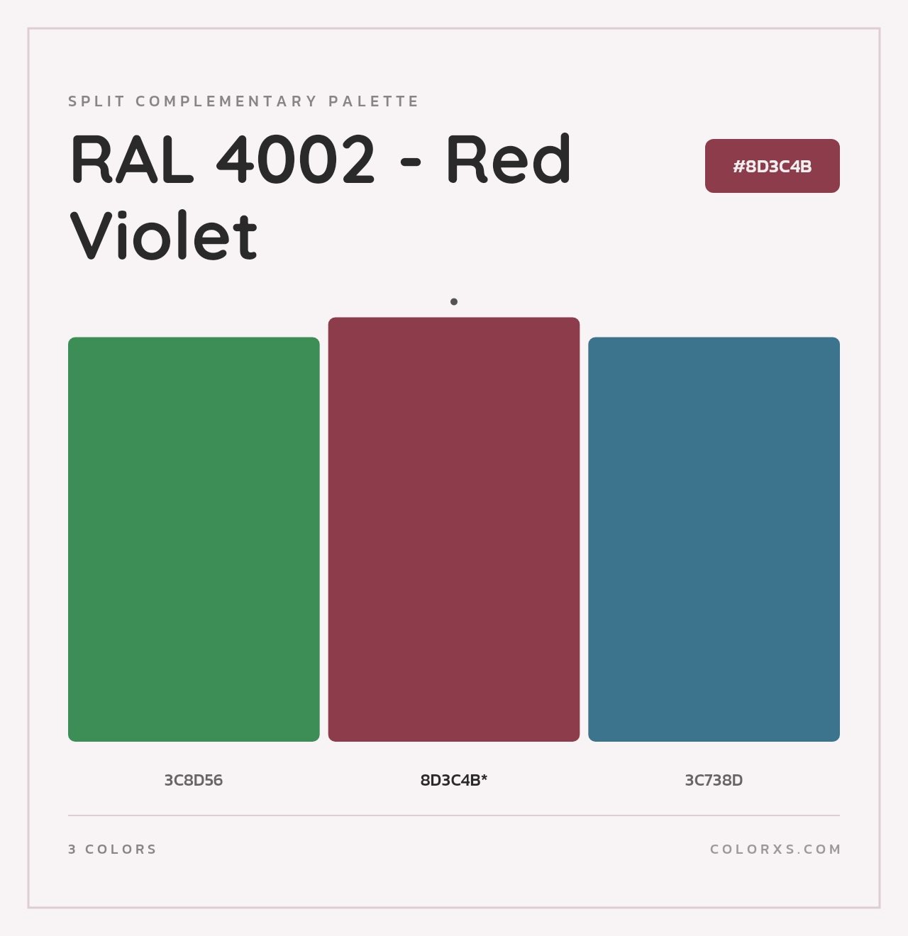 RAL 4002 - Red Violet - Split-Complementary Color Palette
