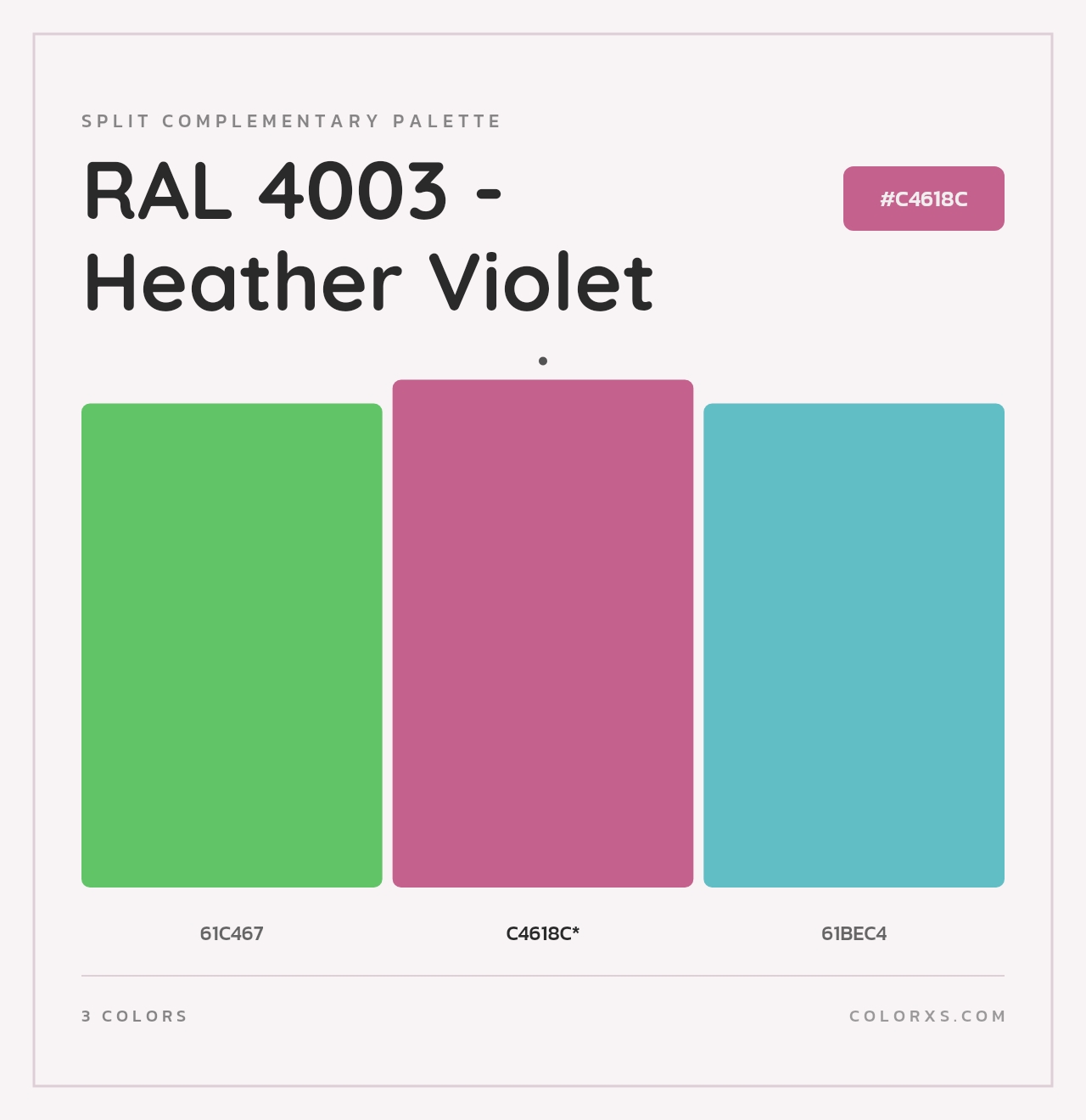 RAL 4003 - Heather Violet - Split-Complementary Color Palette
