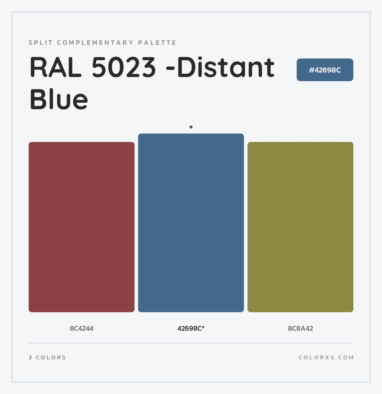 RAL 5023 -Distant Blue - Split-Complementary Color Palette