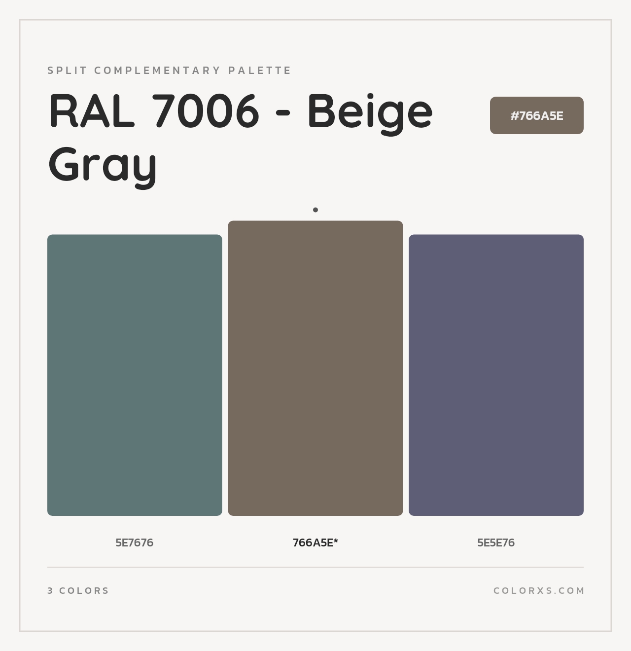 RAL 7006 - Beige Gray - Split-Complementary Color Palette