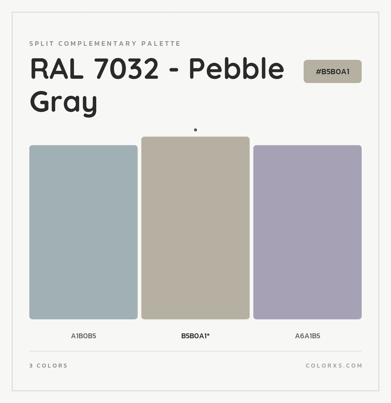 RAL 7032 - Pebble Gray - Split-Complementary Color Palette