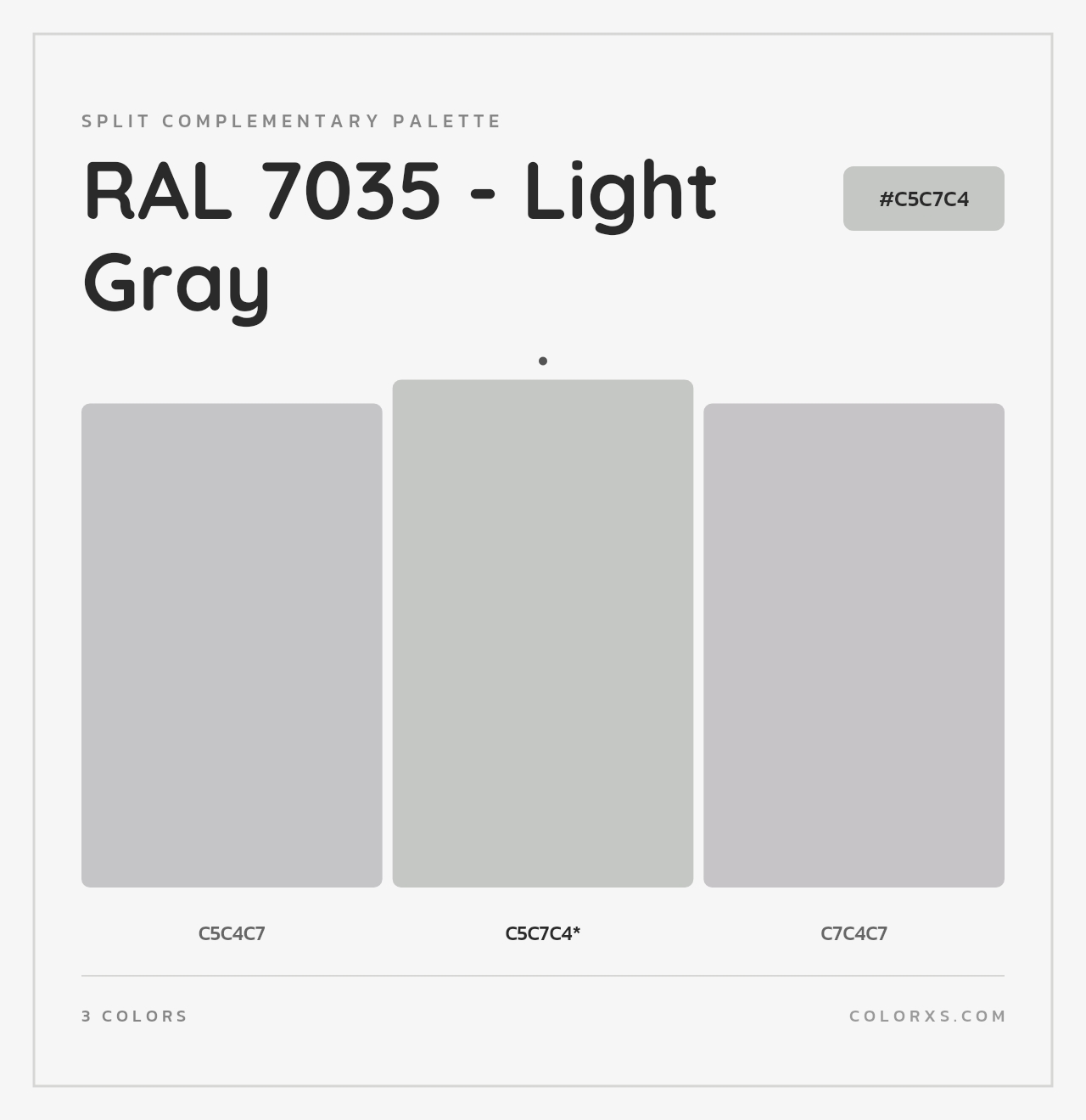 RAL 7035 - Light Gray - Split-Complementary Color Palette