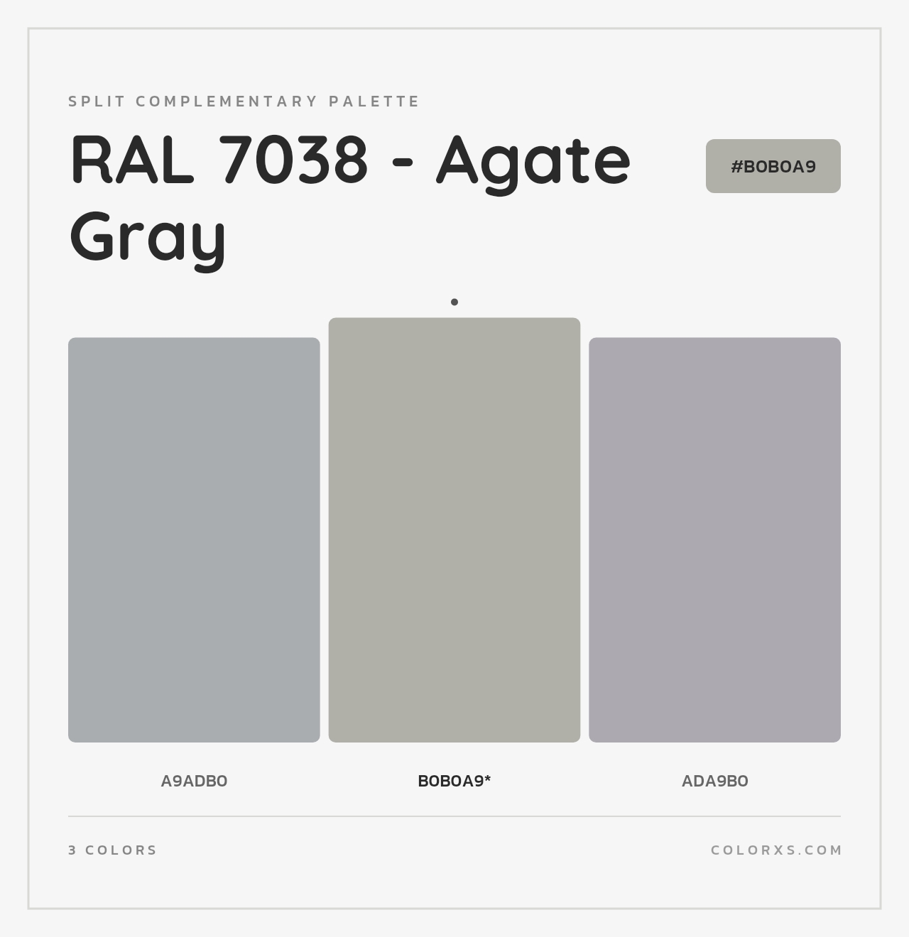 RAL 7038 - Agate Gray - Split-Complementary Color Palette