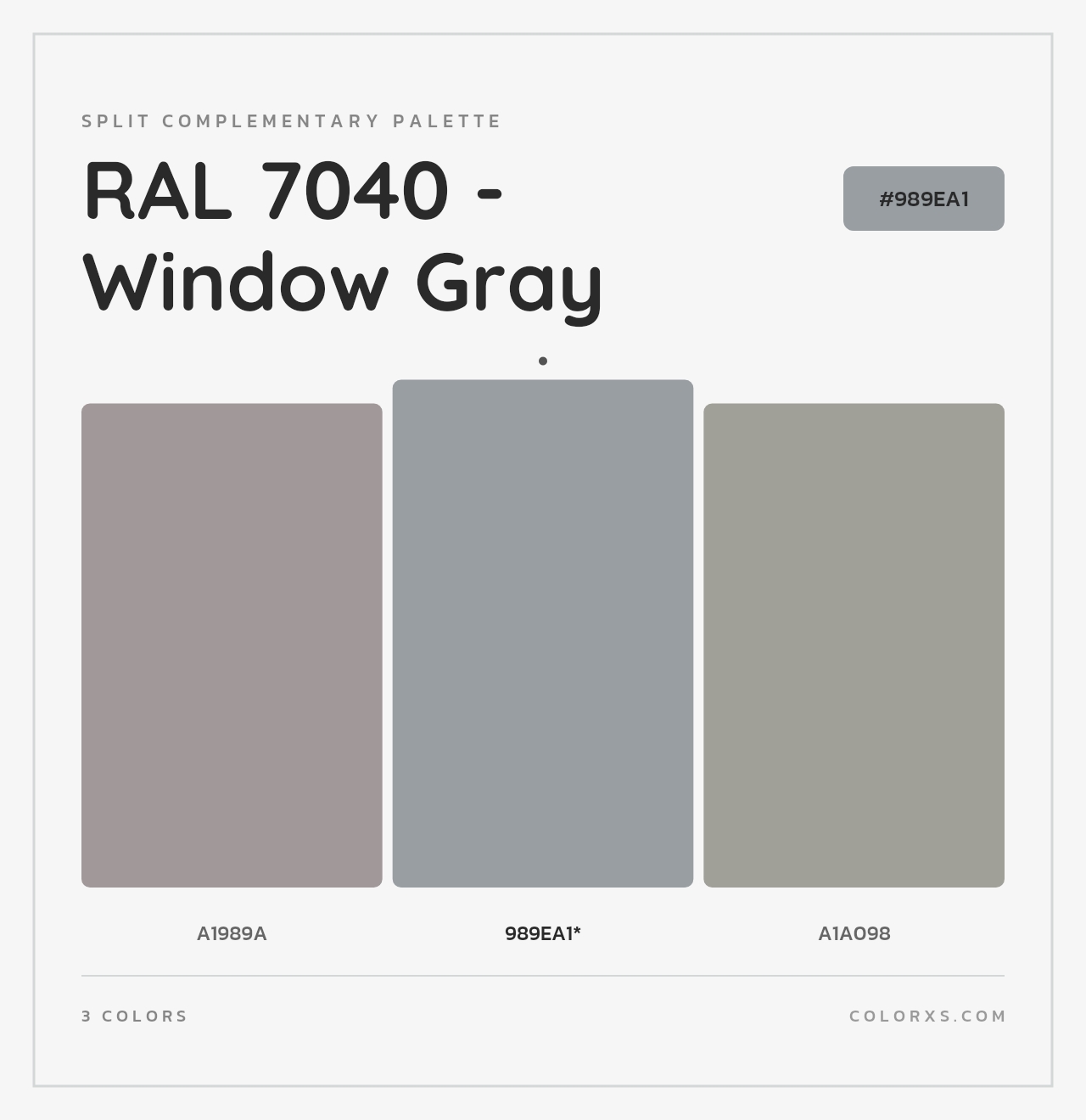 RAL 7040 - Window Gray - Split-Complementary Color Palette