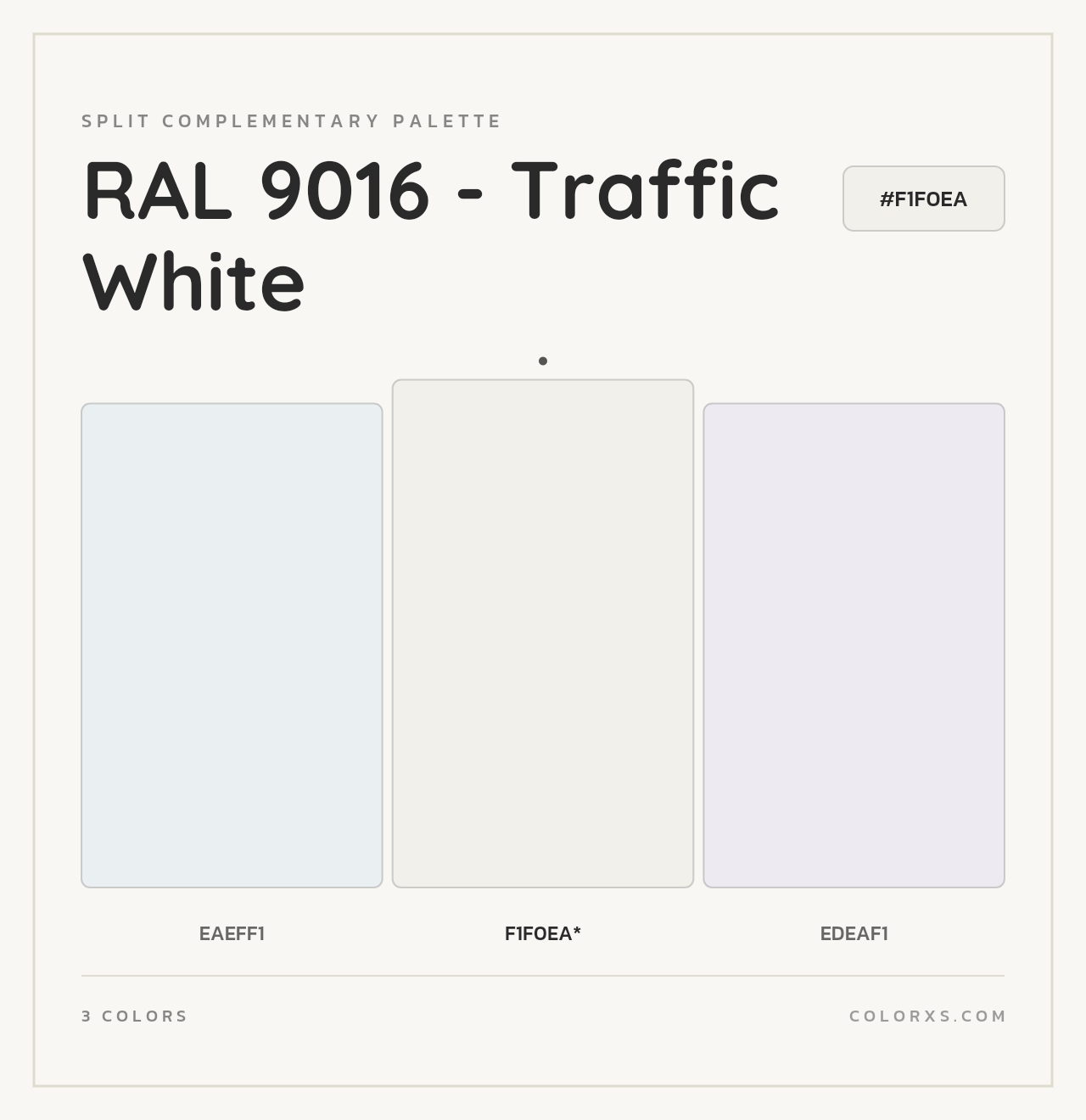 RAL 9016 - Traffic White - Split-Complementary Color Palette