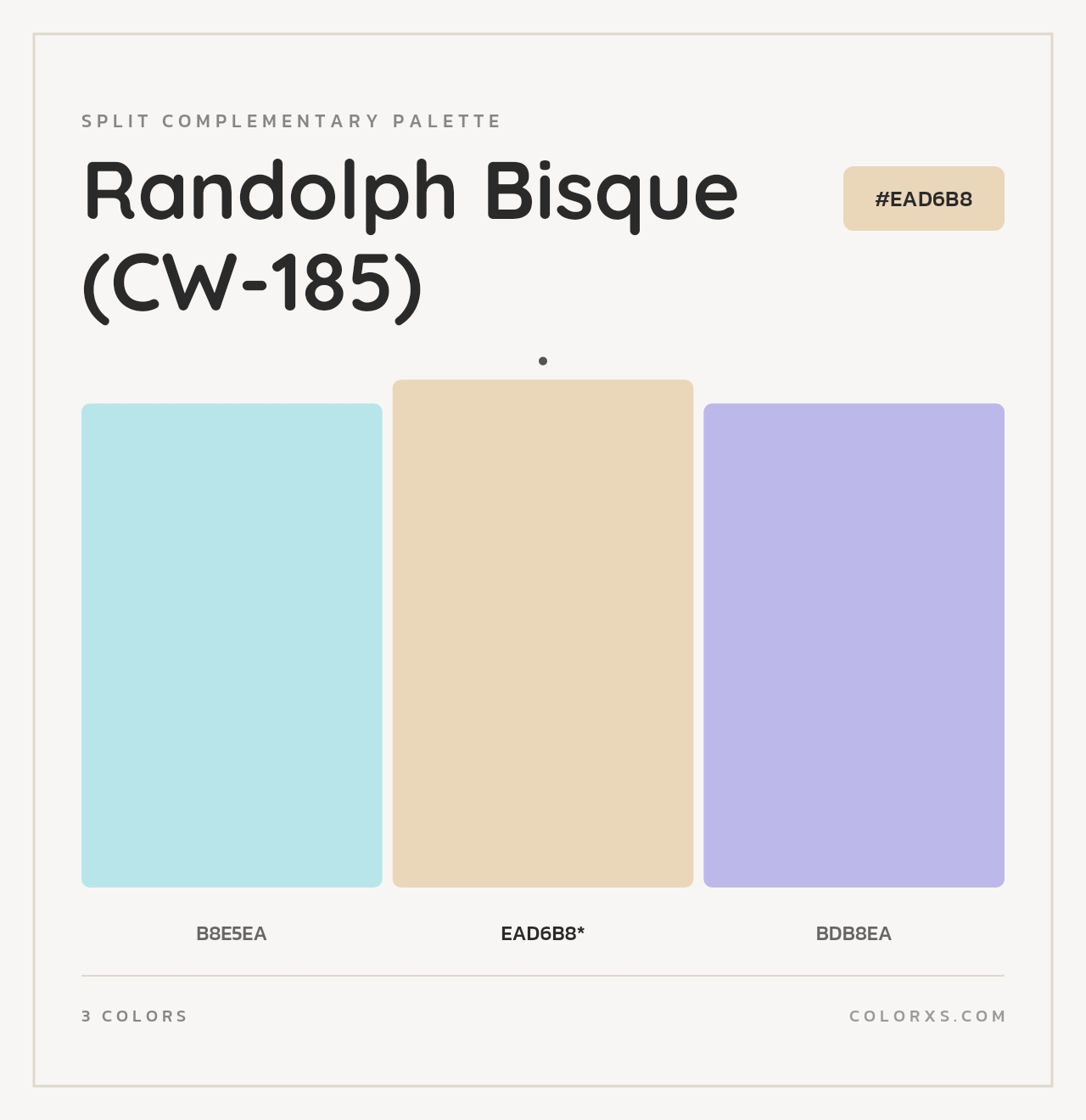 Randolph Bisque (CW-185) - Split-Complementary Color Palette