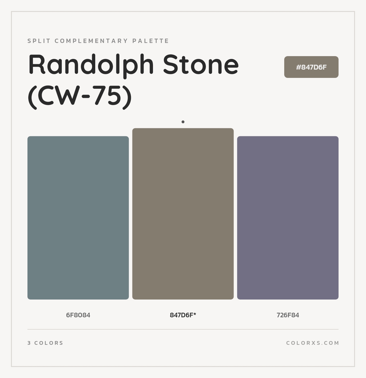Randolph Stone (CW-75) - Split-Complementary Color Palette
