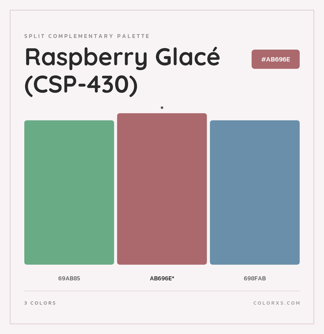 Raspberry Glacé (CSP-430) - Split-Complementary Color Palette