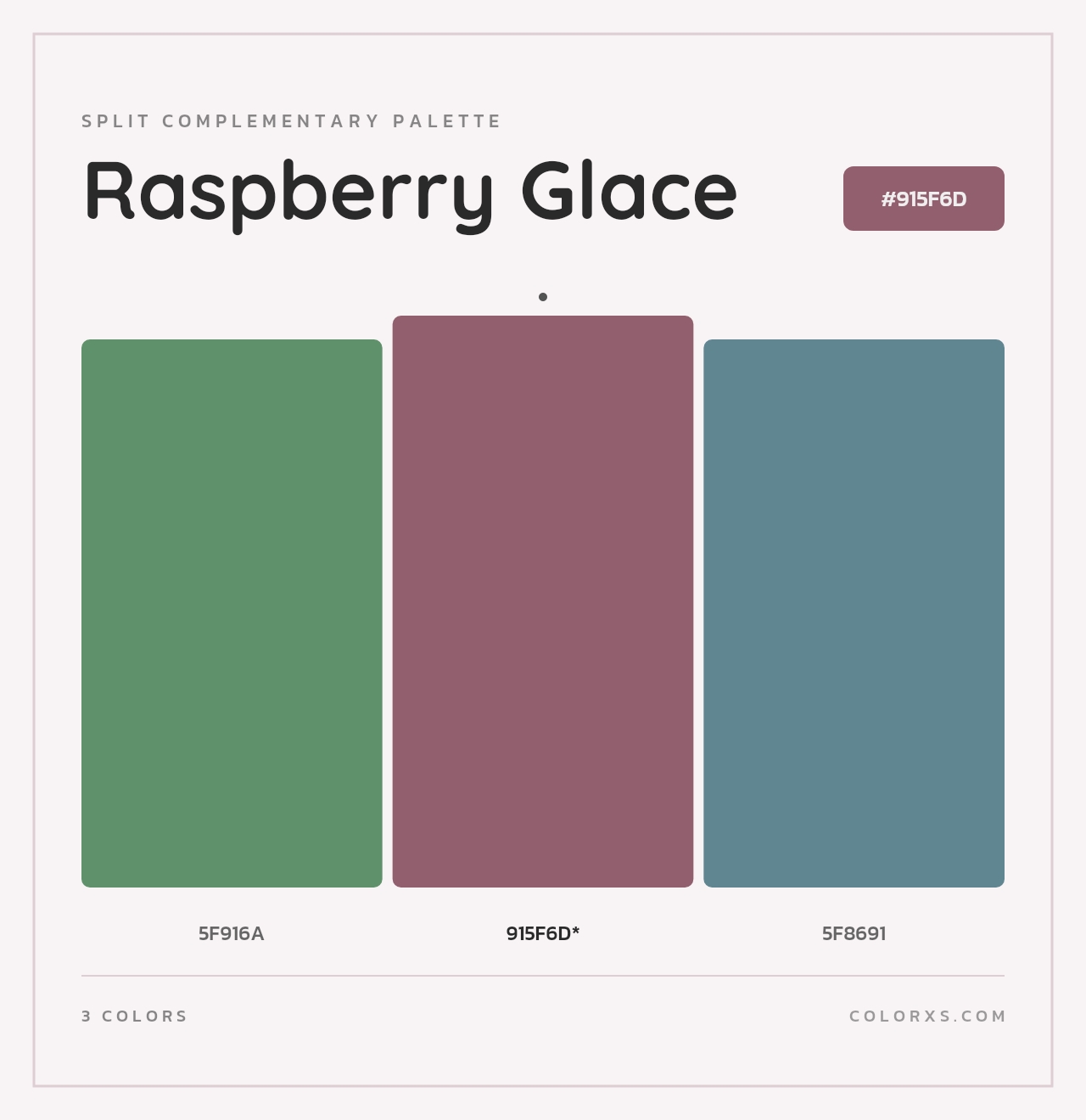 Raspberry Glace - Split-Complementary Color Palette