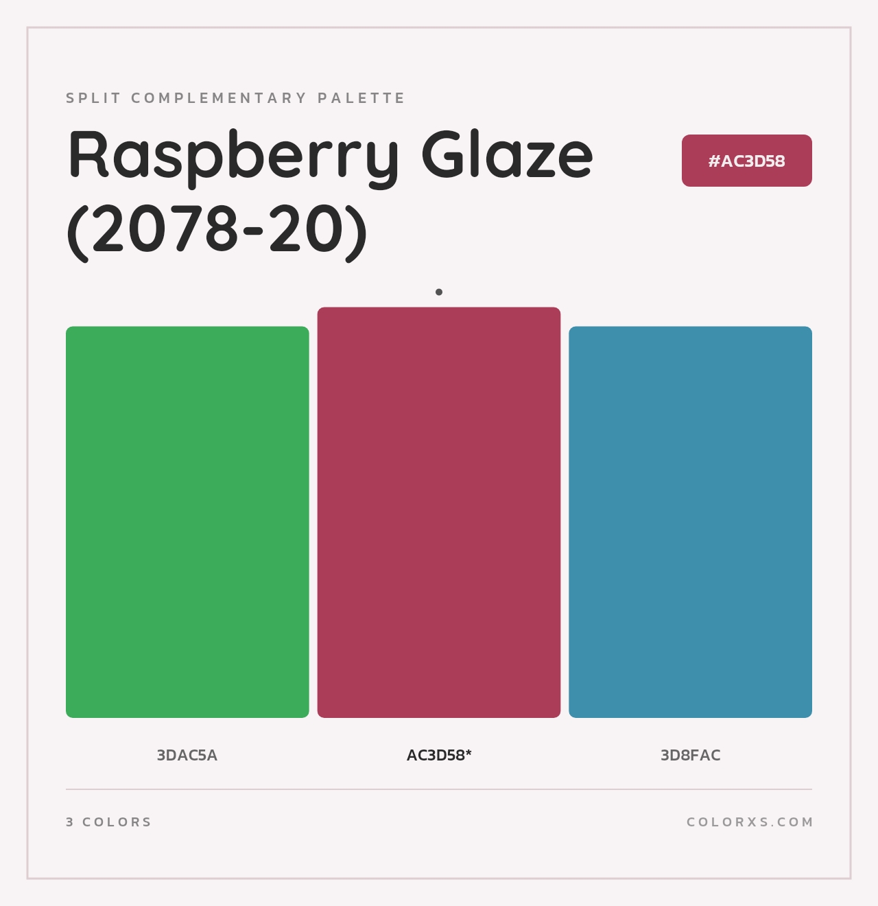 Raspberry Glaze (2078-20) - Split-Complementary Color Palette