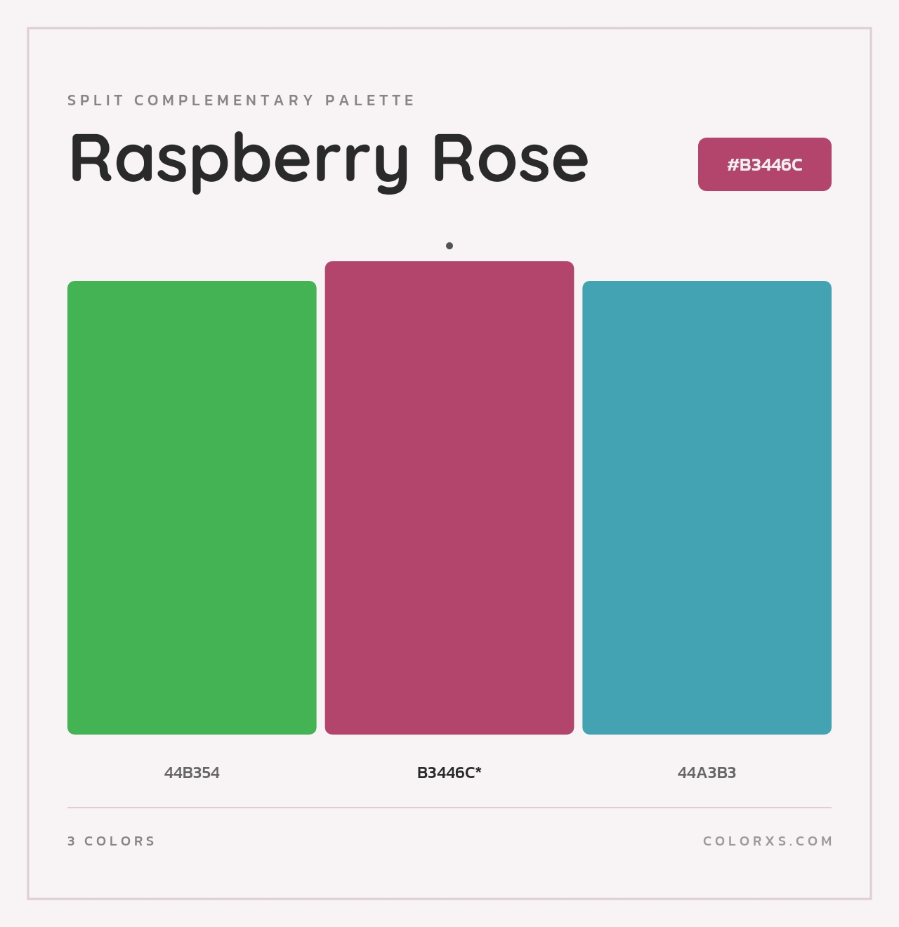 Raspberry Rose - Split-Complementary Color Palette