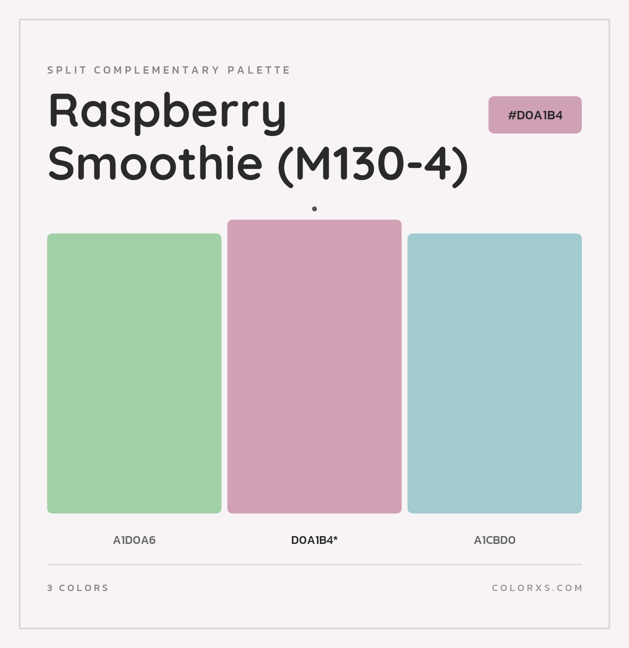 Raspberry Smoothie (M130-4) - Split-Complementary Color Palette
