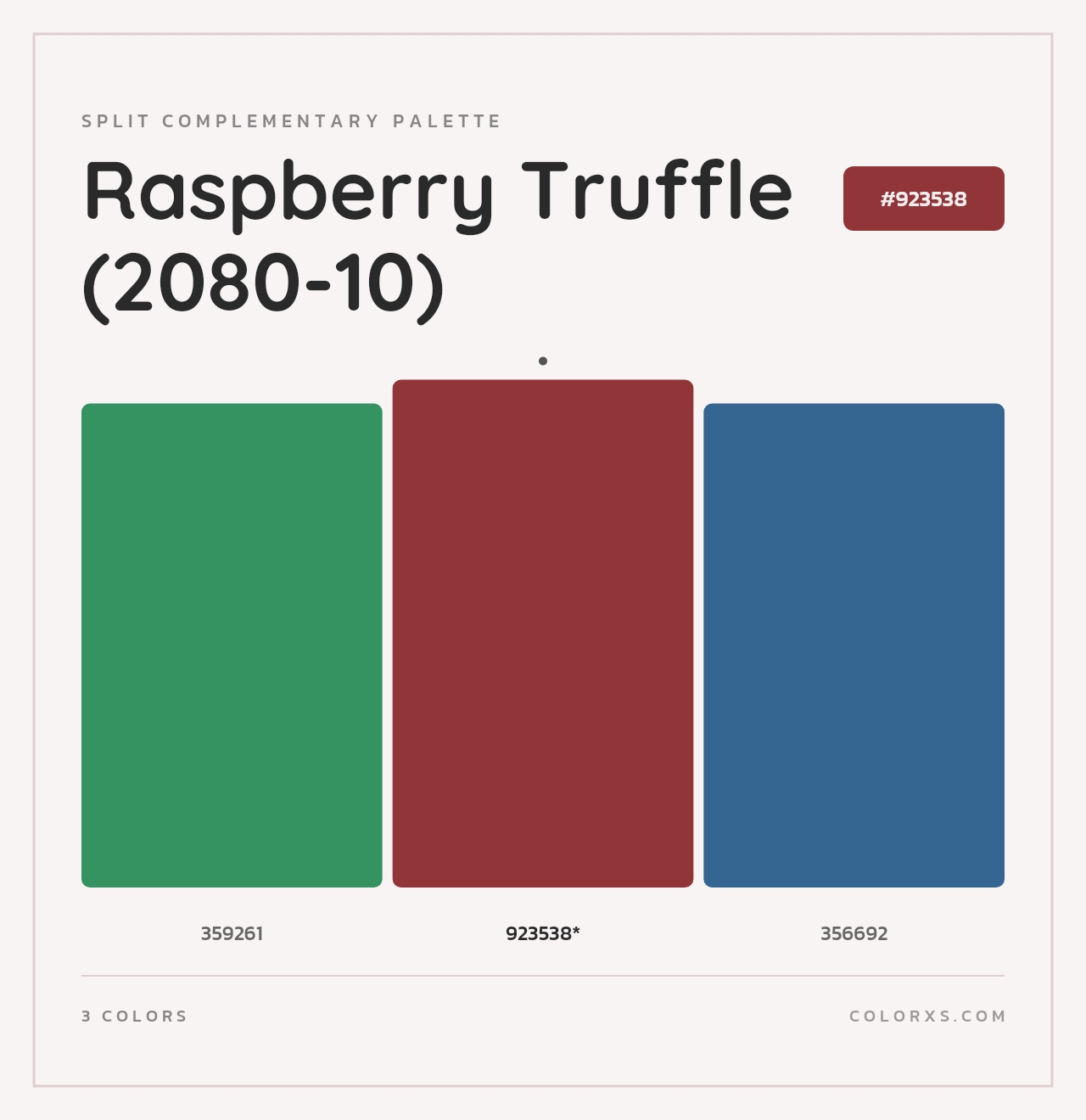 Raspberry Truffle (2080-10) - Split-Complementary Color Palette
