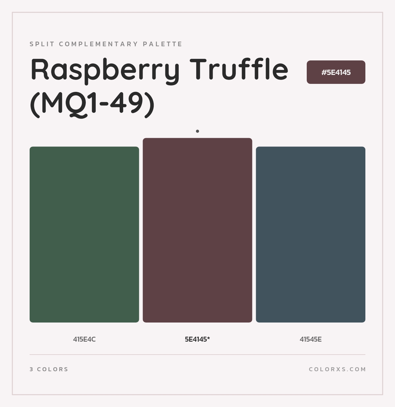Raspberry Truffle (MQ1-49) - Split-Complementary Color Palette