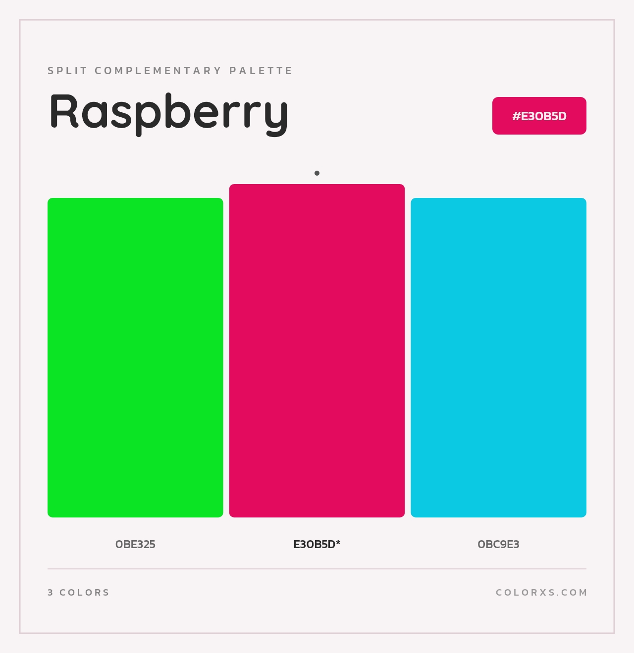Raspberry - Split-Complementary Color Palette